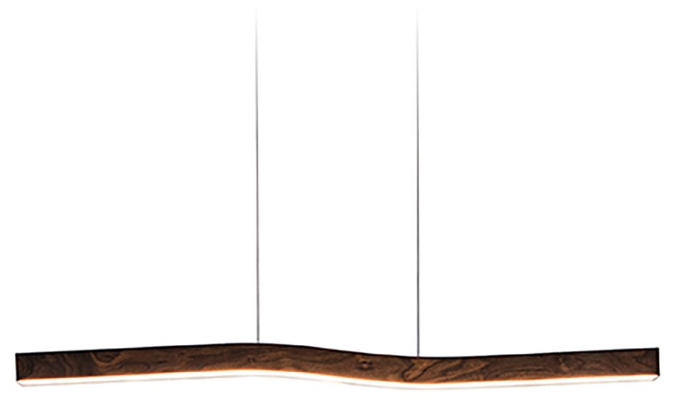 Camur 60"W Frost Accented Dark Walnut P2 Linear Pendant