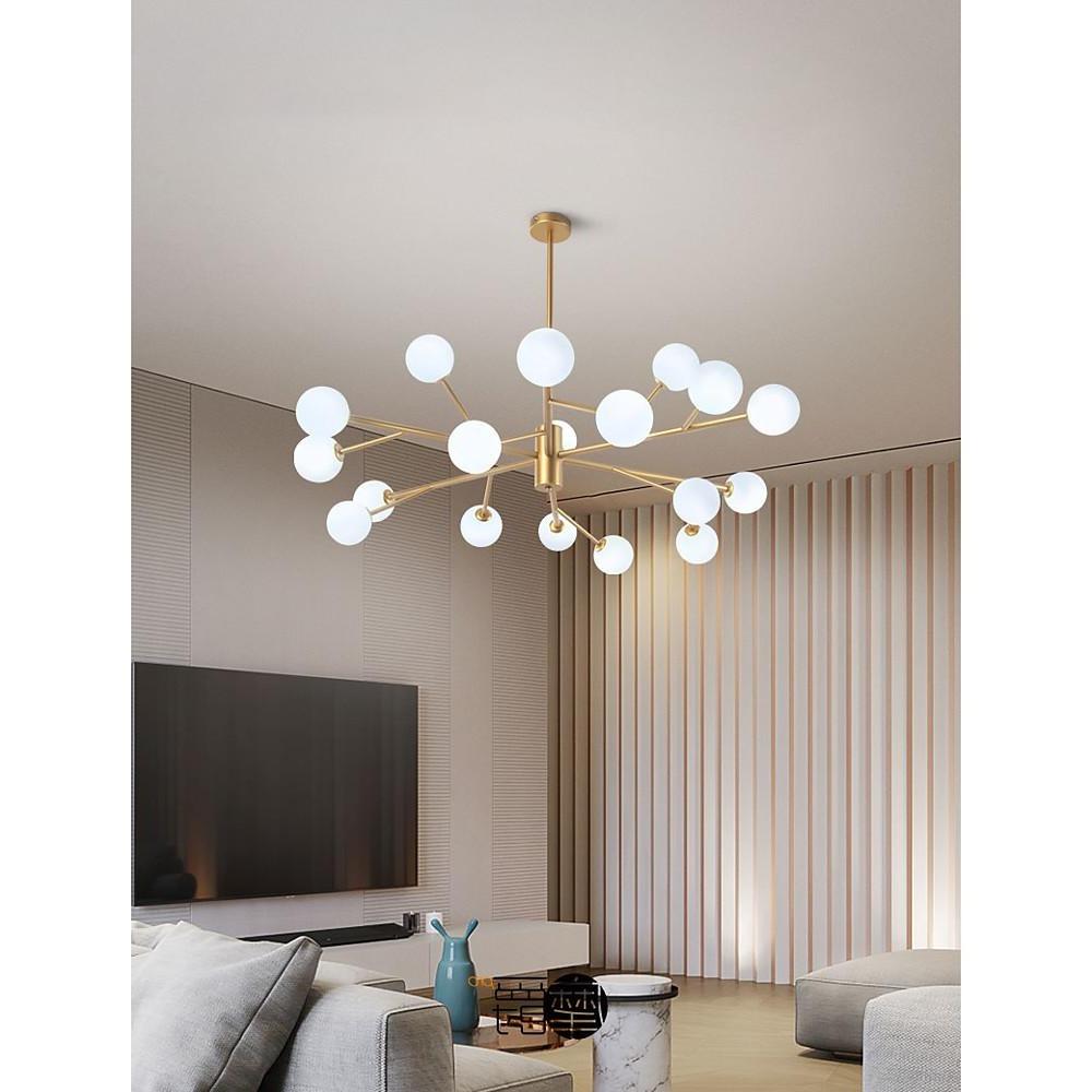 Cluster Globes Metal Bubble Glass Chandelier
