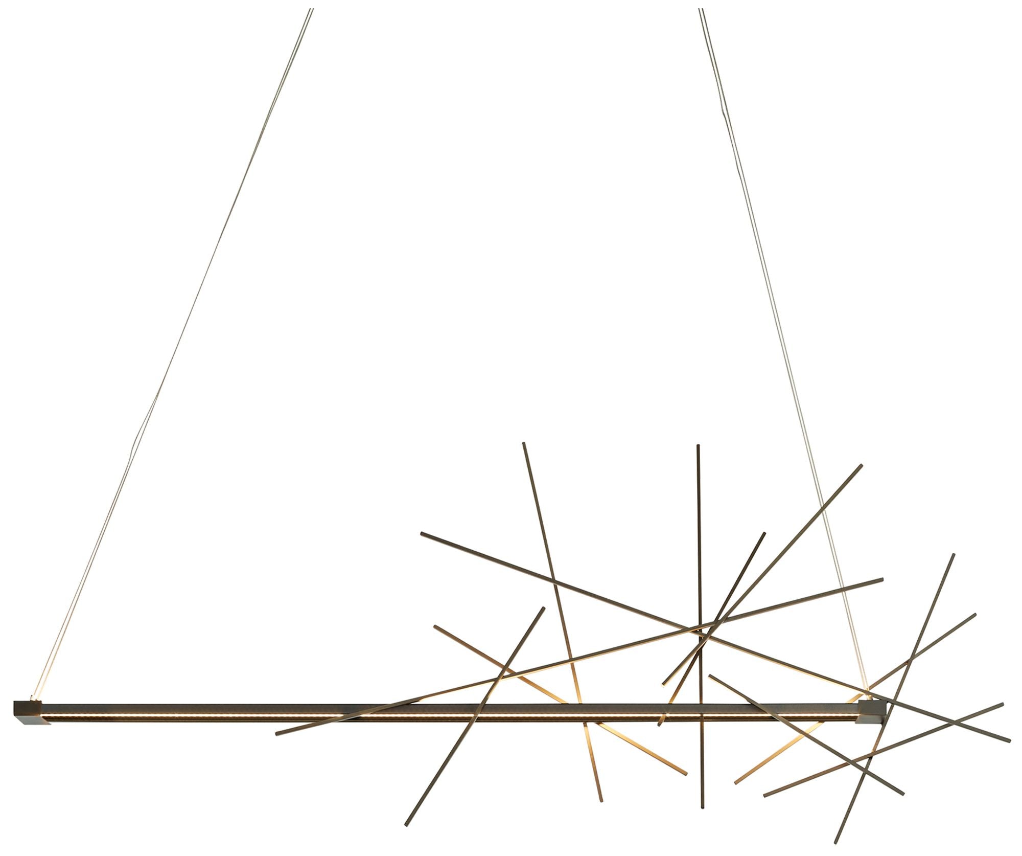 Cascade LED Bronze Height Chandelier