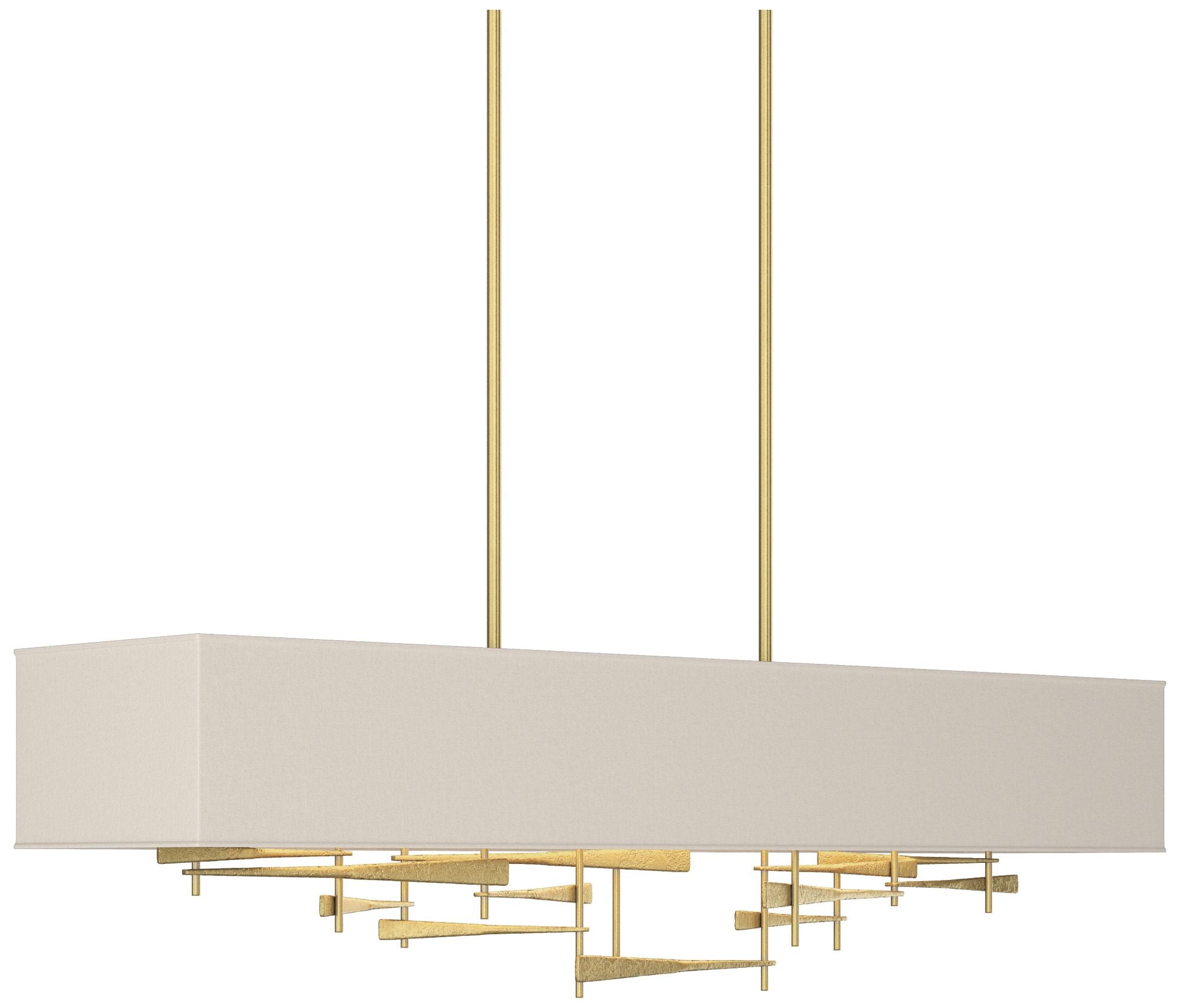 Cavaletti 42" Wide Brass Long Chandelier