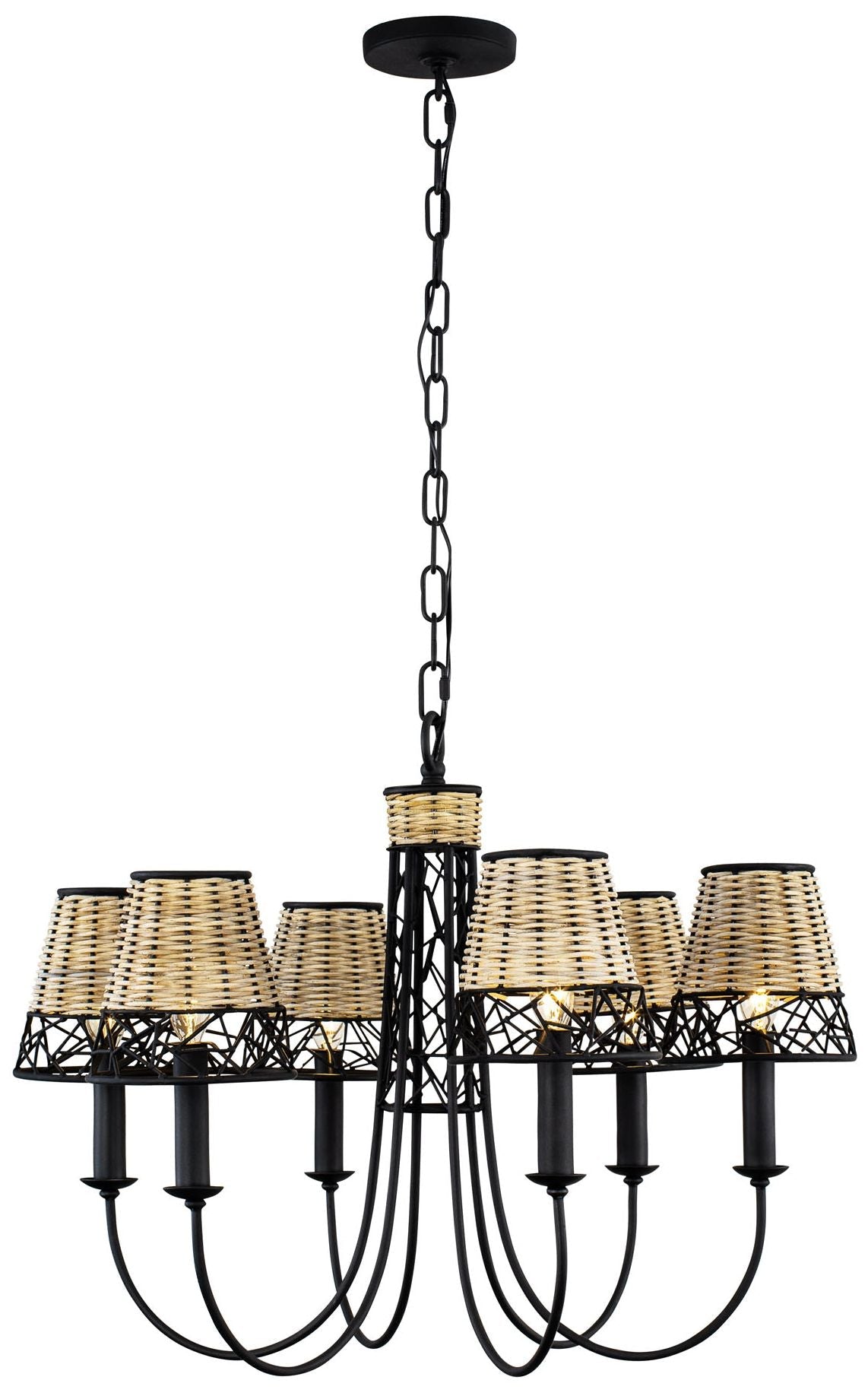 Cayman 6-Light Chandelier Black