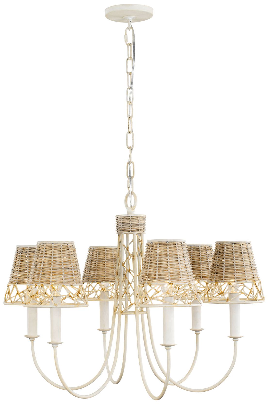 Cayman 6-Light Chandelier Country White