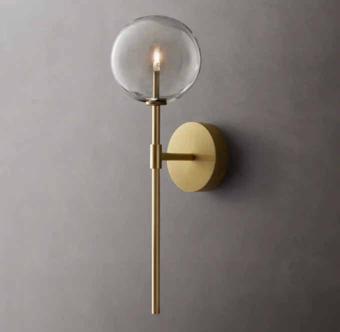 Glass Globe Wall Light, Bathroom Wall Sconce, detail 14