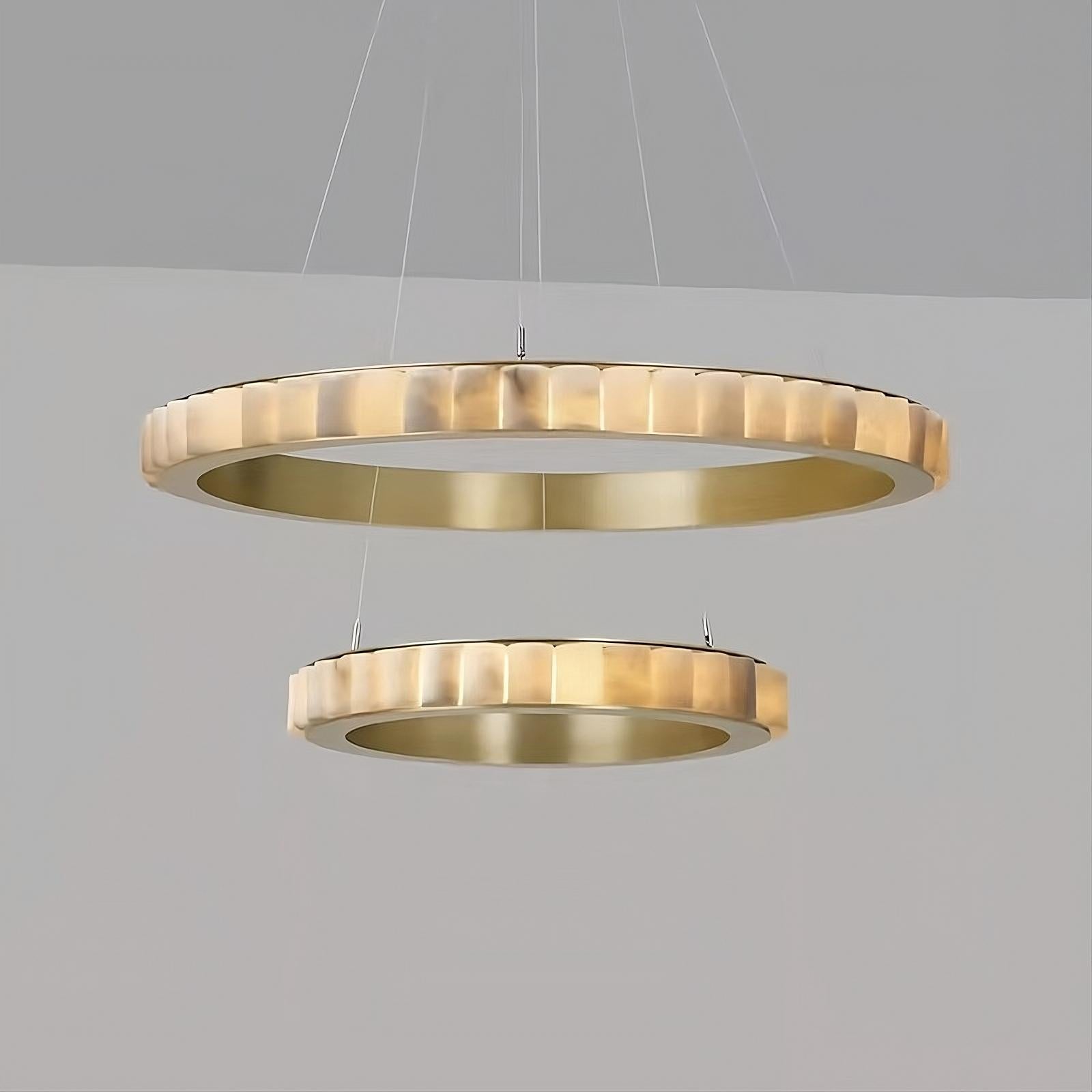Moonshade Natural Marble Modern Chandelier