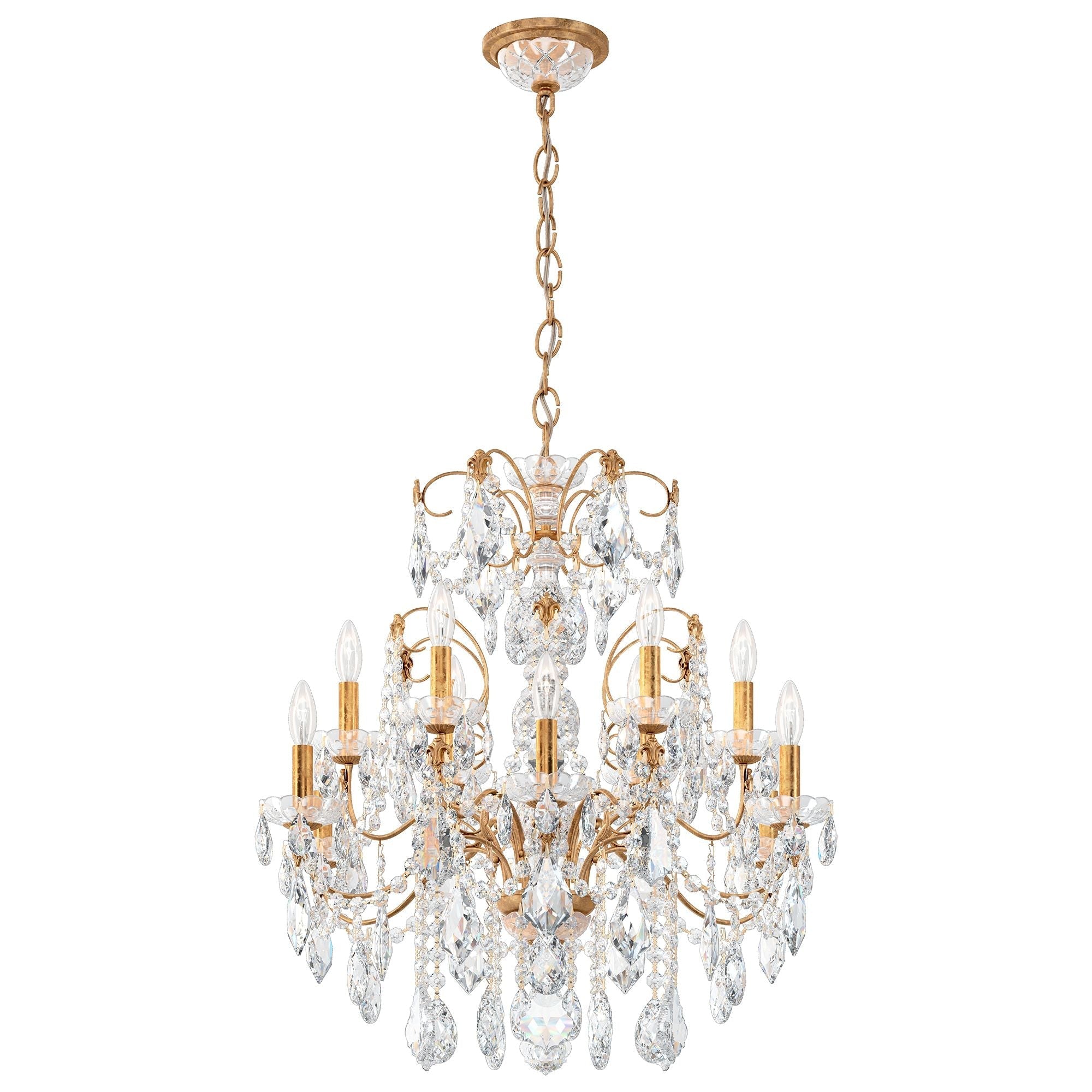 Century 29.5"H X 12-Light Crystal Chandelier