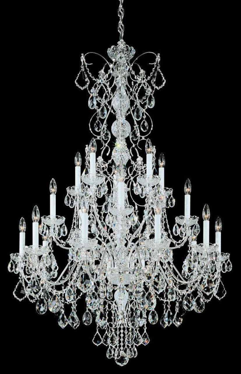 Century Chandelier, 20-Light, Antique Silver, Clear Heritage Crystal, 37"W (1716-48 17QXUZ)