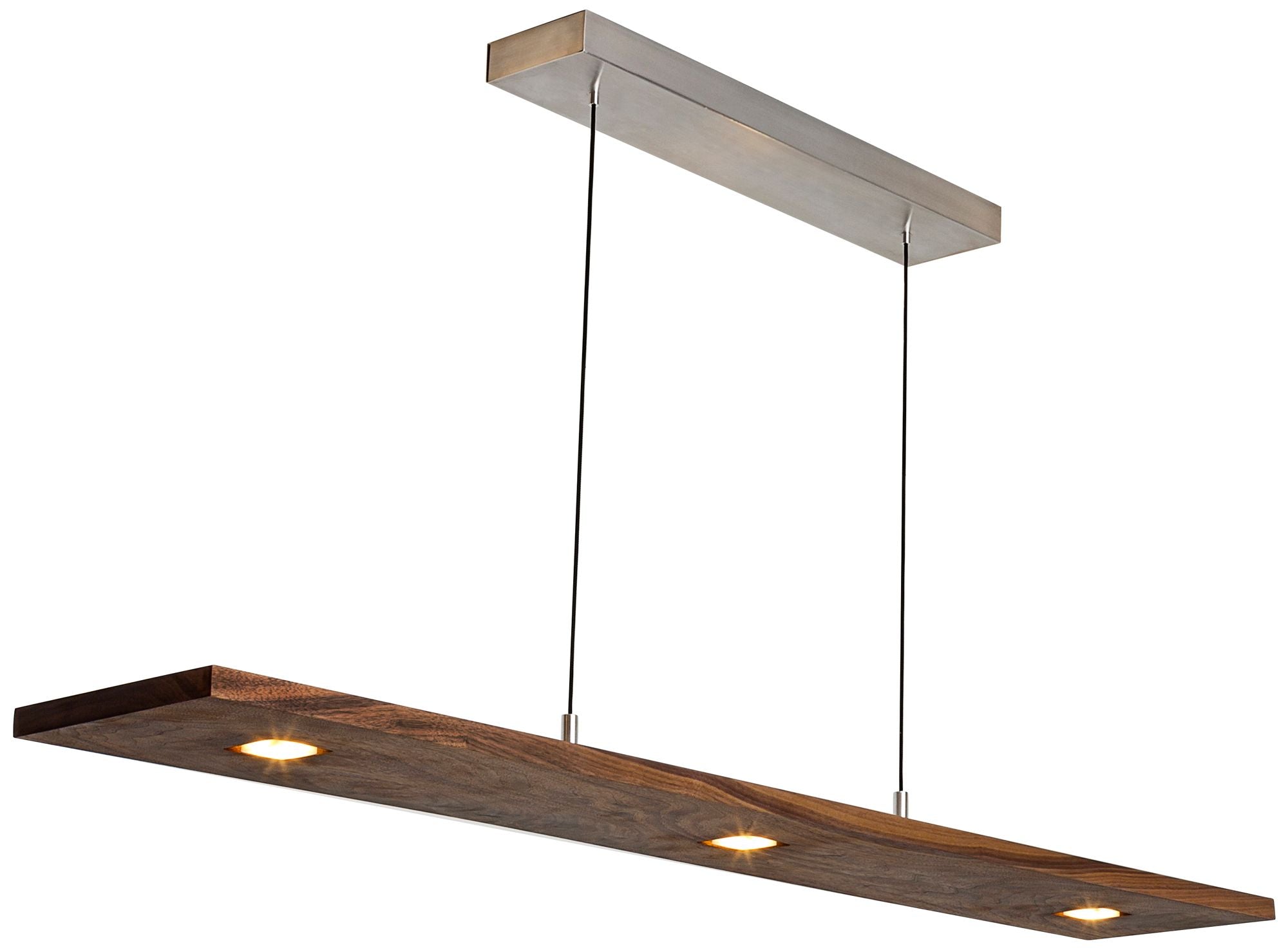 Cerno Vix 48" Wide Oiled Walnut LED Linear Pendant