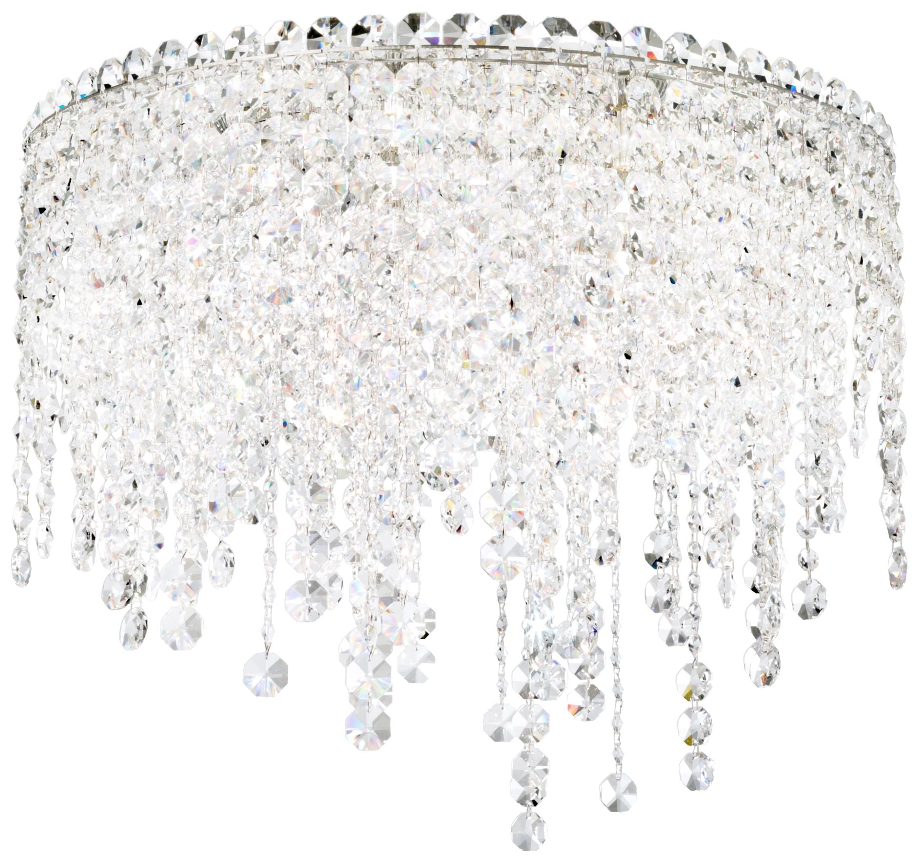 Chantant 17"H X 5-Light Crystal Flush Chandelier
