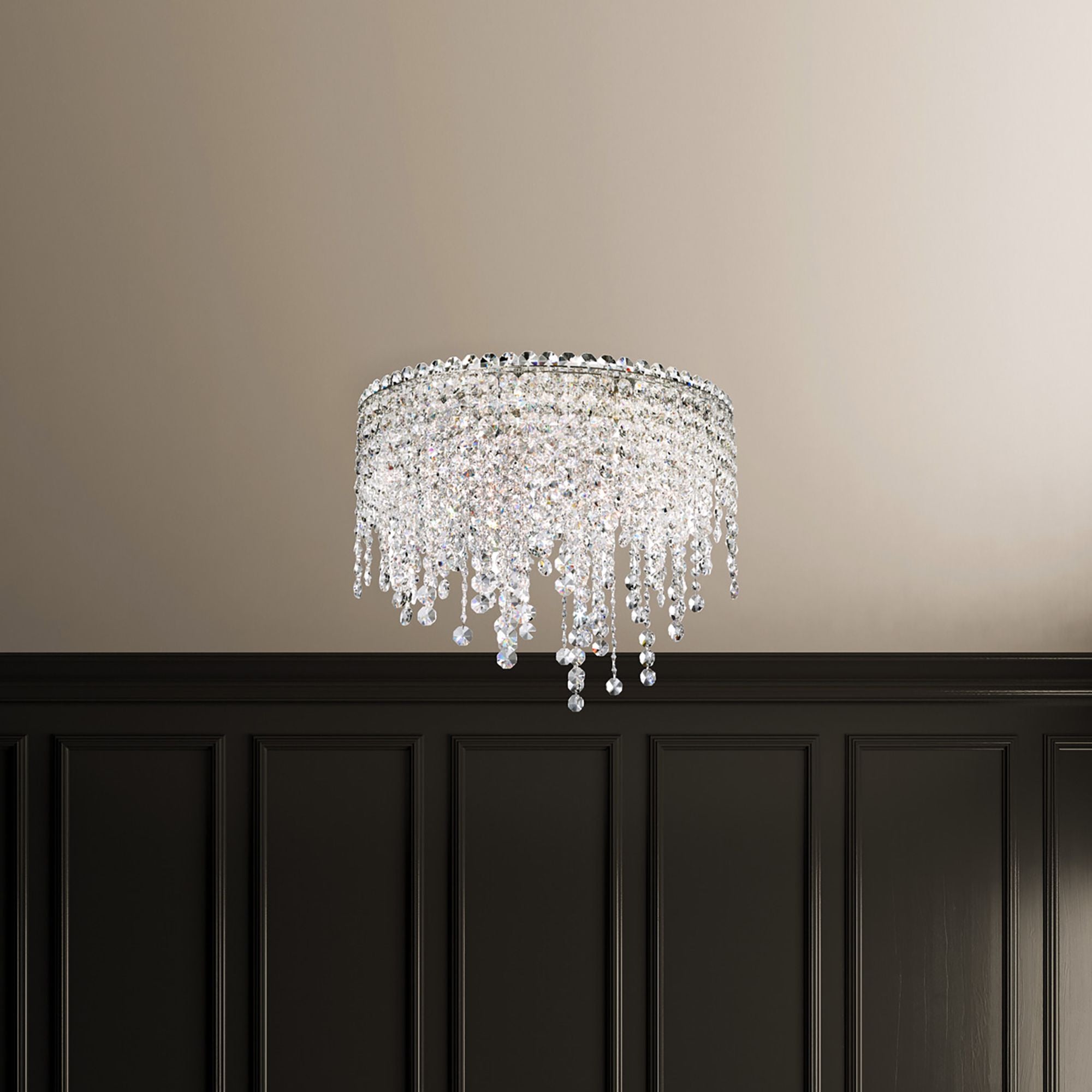 Chantant 17"H X 5-Light Crystal Flush Chandelier