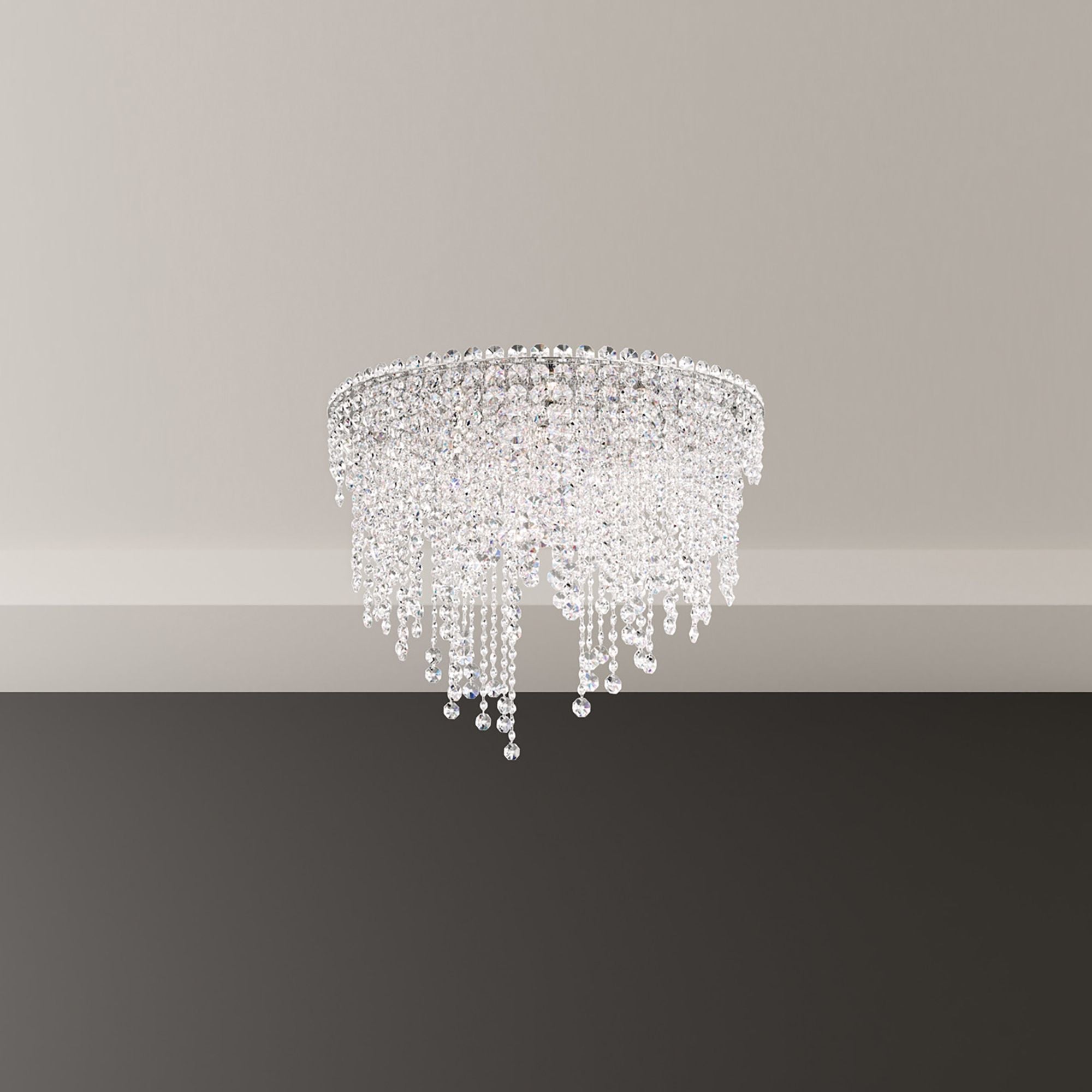 Chantant 20.5"H X 6-Light Crystal Flush Chandelier