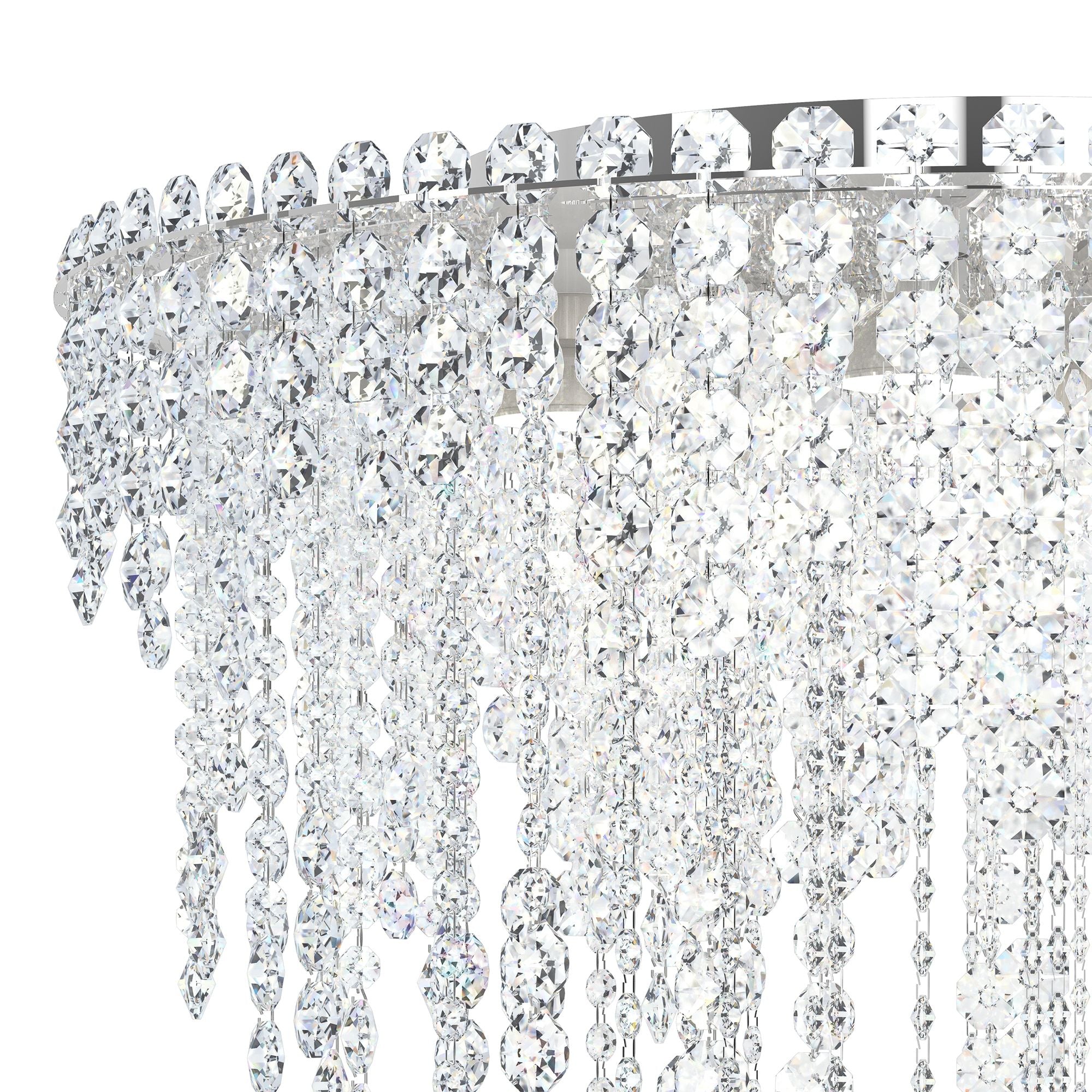 Chantant 20.5"H X 6-Light Crystal Flush Chandelier