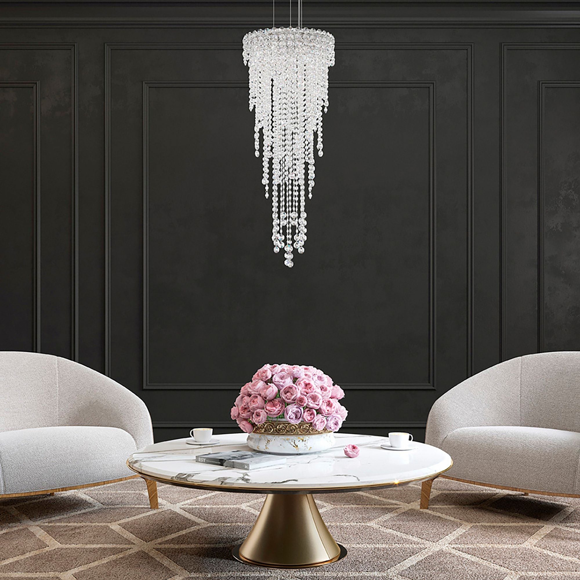 Chantant 35"H X 4-Light Crystal Pendant