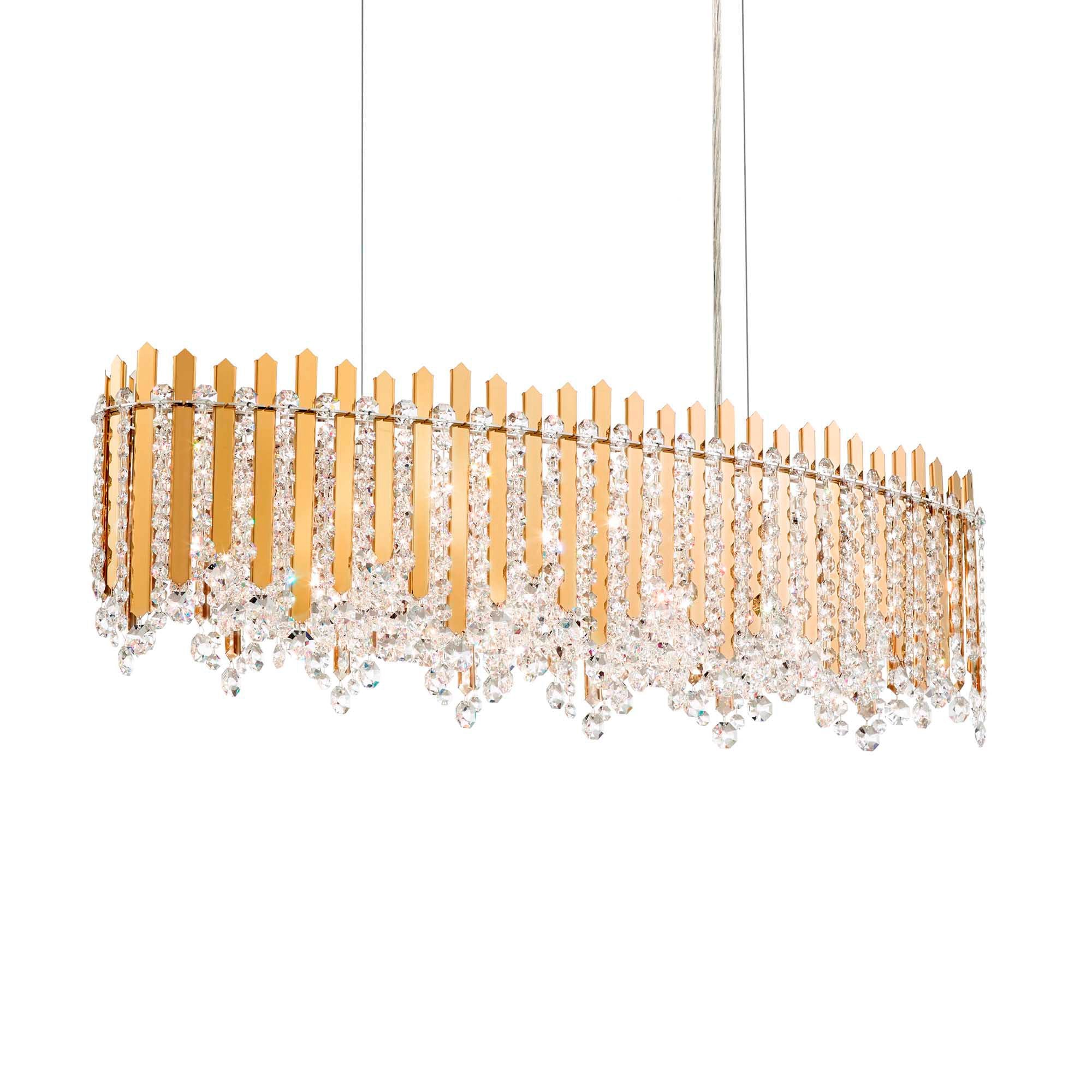 Chatter 10"H X 12-Light Crystal Linear Pendant