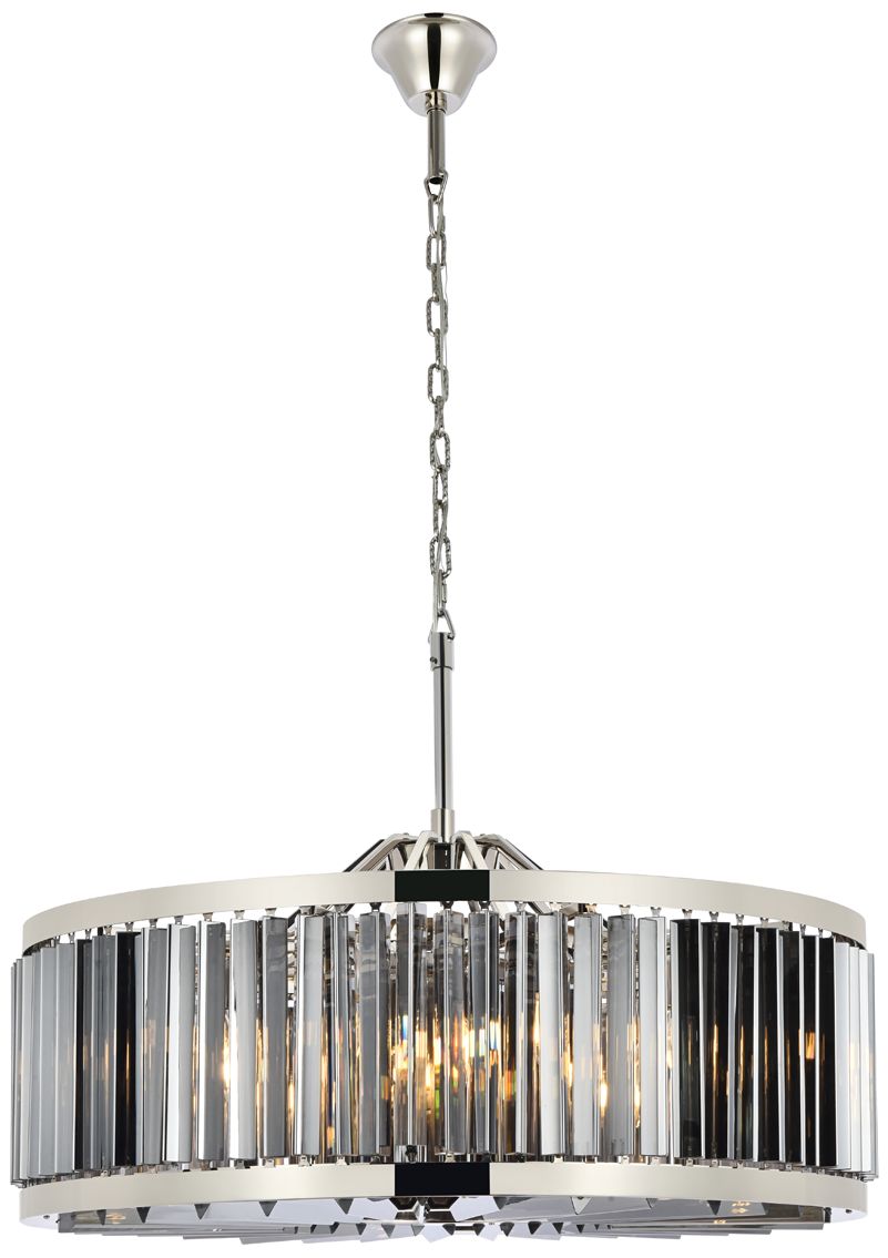 Chelsea 10-Light Polished Nickel Chandelier Silver