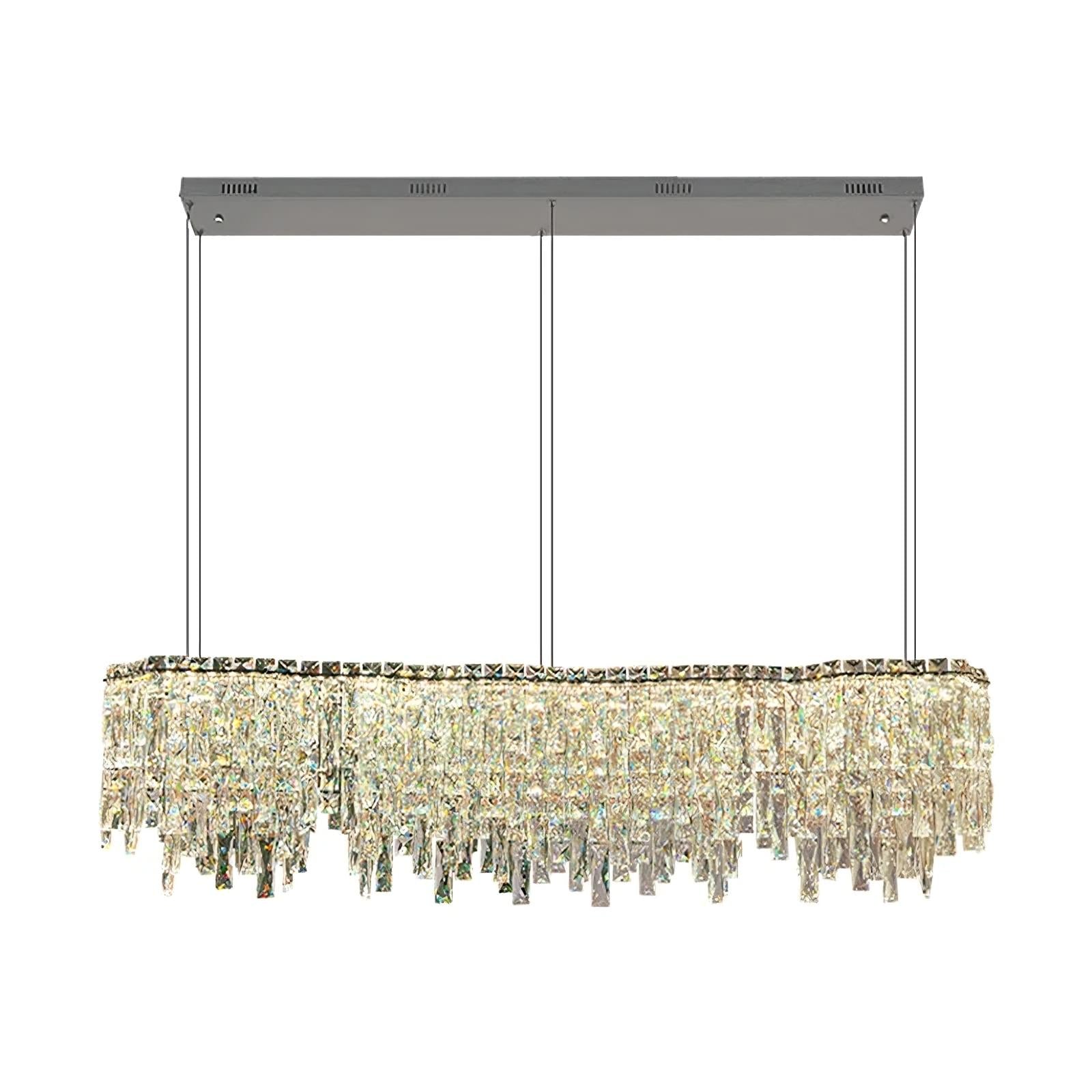 Bacci Crystal Modern Dining Room Light 47" Chandelier