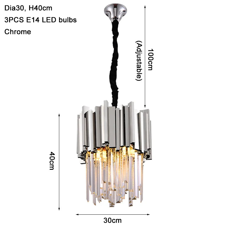 Gio Crystal Kitchen Light Fixture Chandelier