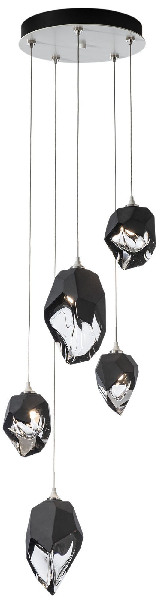 Chrysalis 5-Light Black Crystal Chandelier