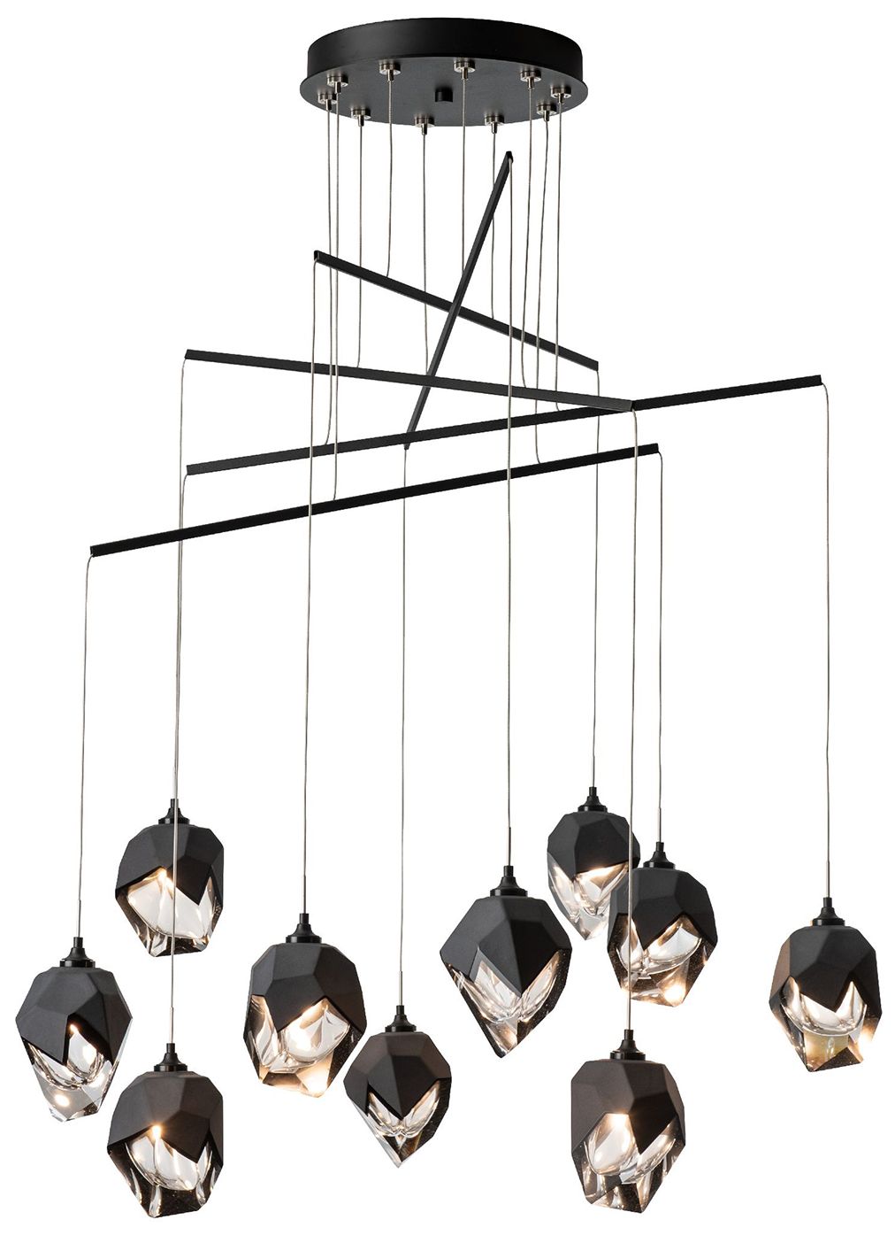 Chrysalis 10-Light Small Black Chandelier