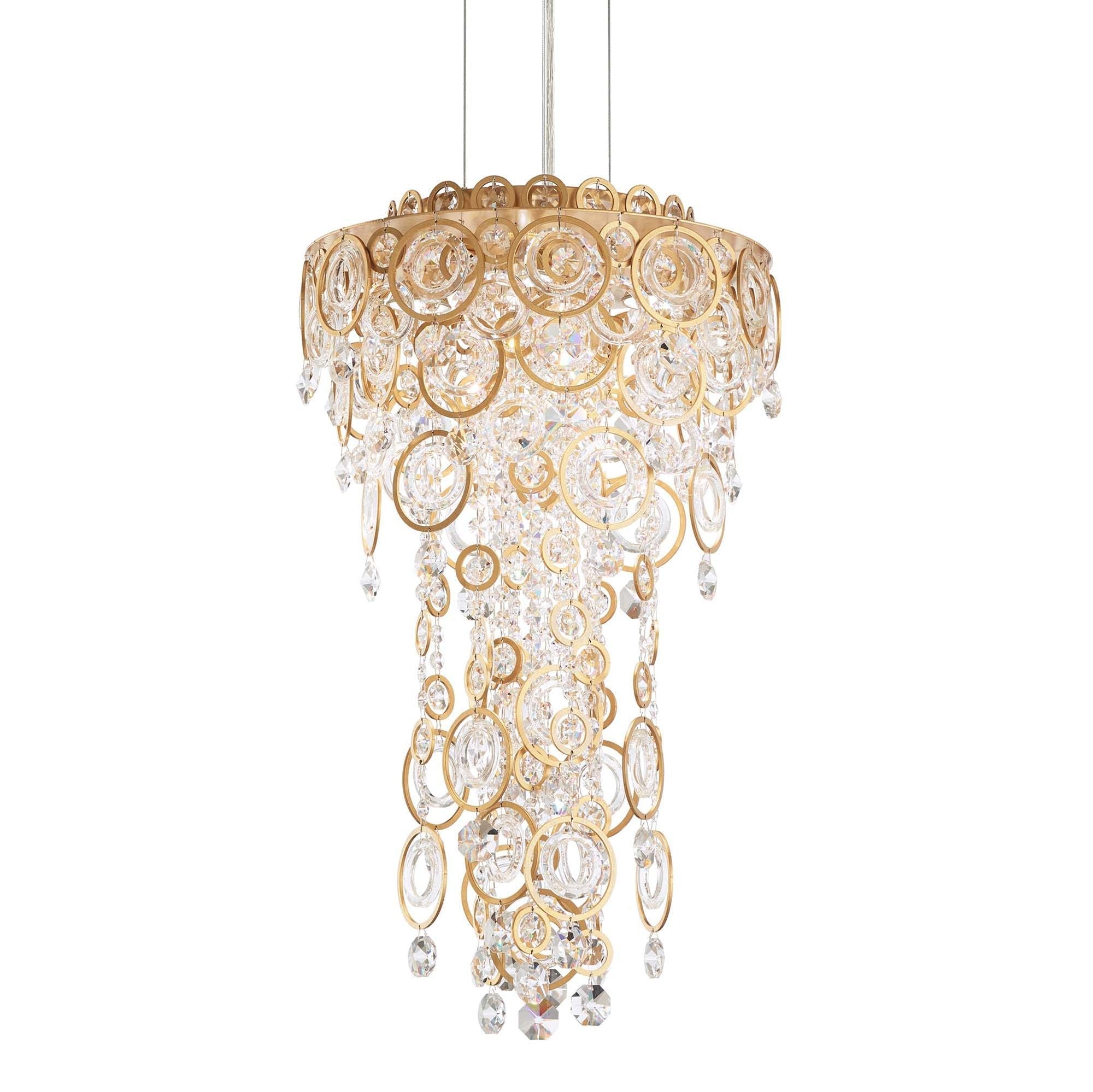 Circulus 24.5"H X 4-Light Crystal Pendant in Gold