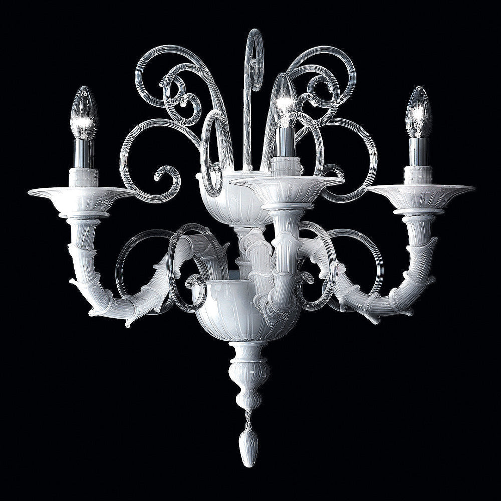 Timeless White Glass Wall Light wall light in glass | Tianguang Select