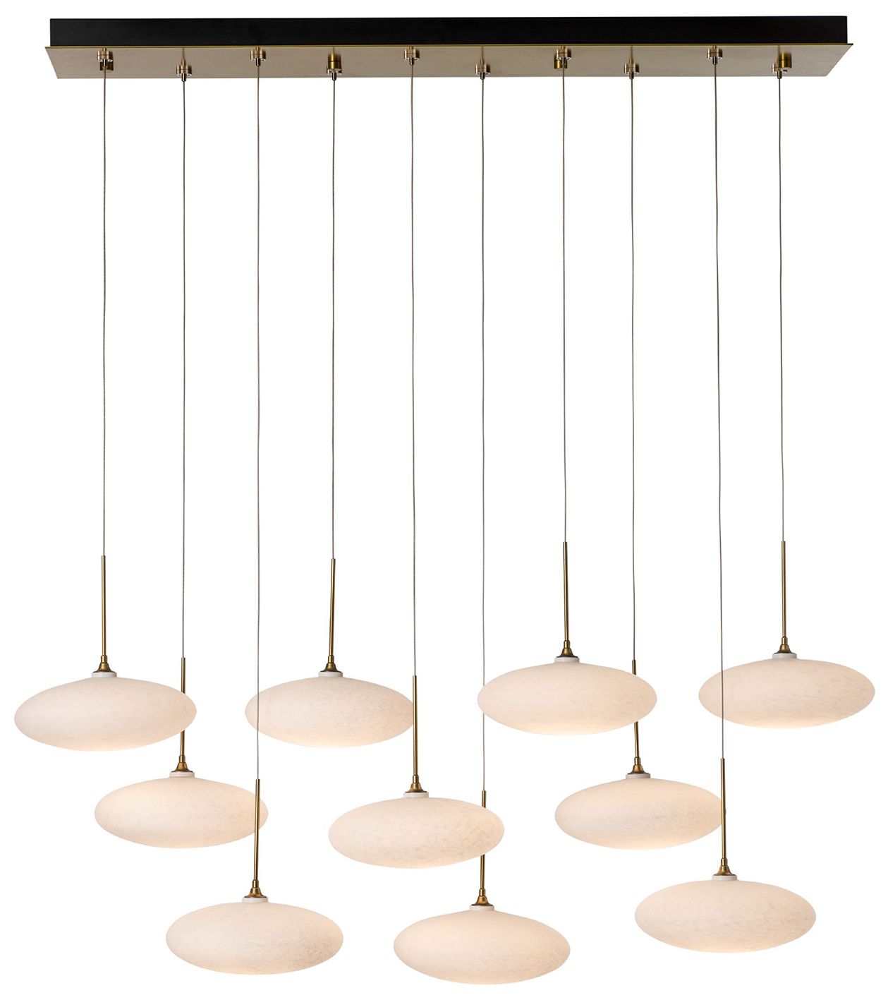 Clouds 10-Light Modern Brass Chandelier