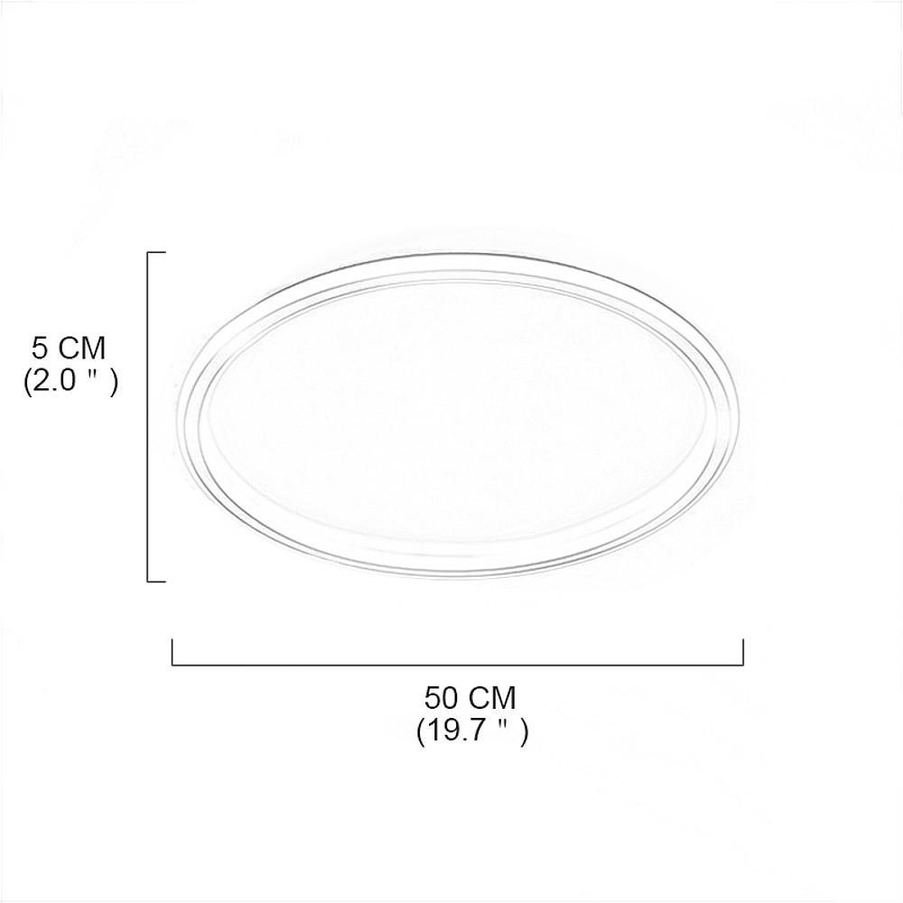 Circular Minimalist Metal Silica Gel LED Flush Mount