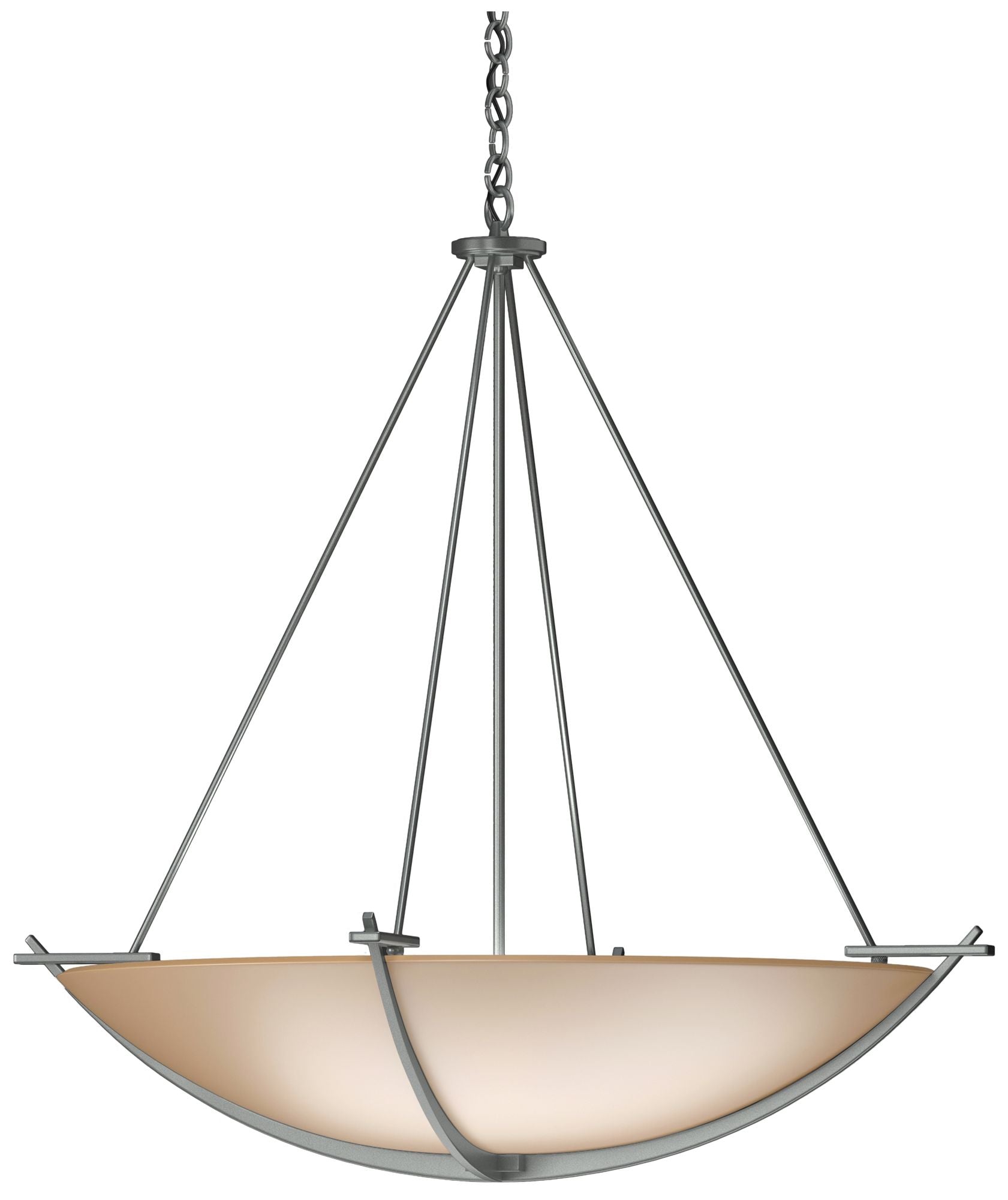 Compass 34.2"W Large Scale Vintage Platinum Chandelier