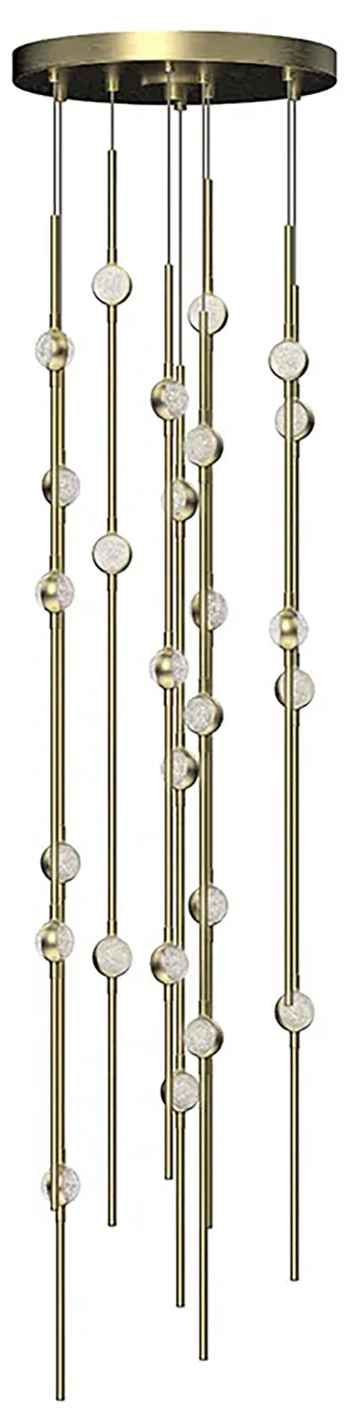 Constellation Andromeda 12"W Short Brass Pe Chandelier