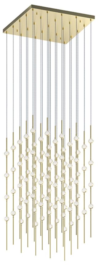 Constellation Cosmic Cube 20" LED Pendant Satin Brass
