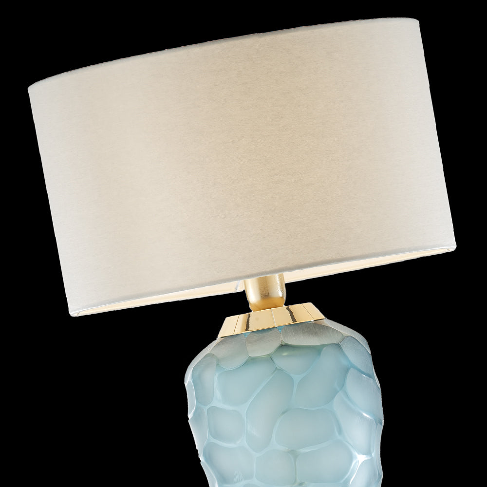Contemporary Colored Italian Crystal Table Lamp