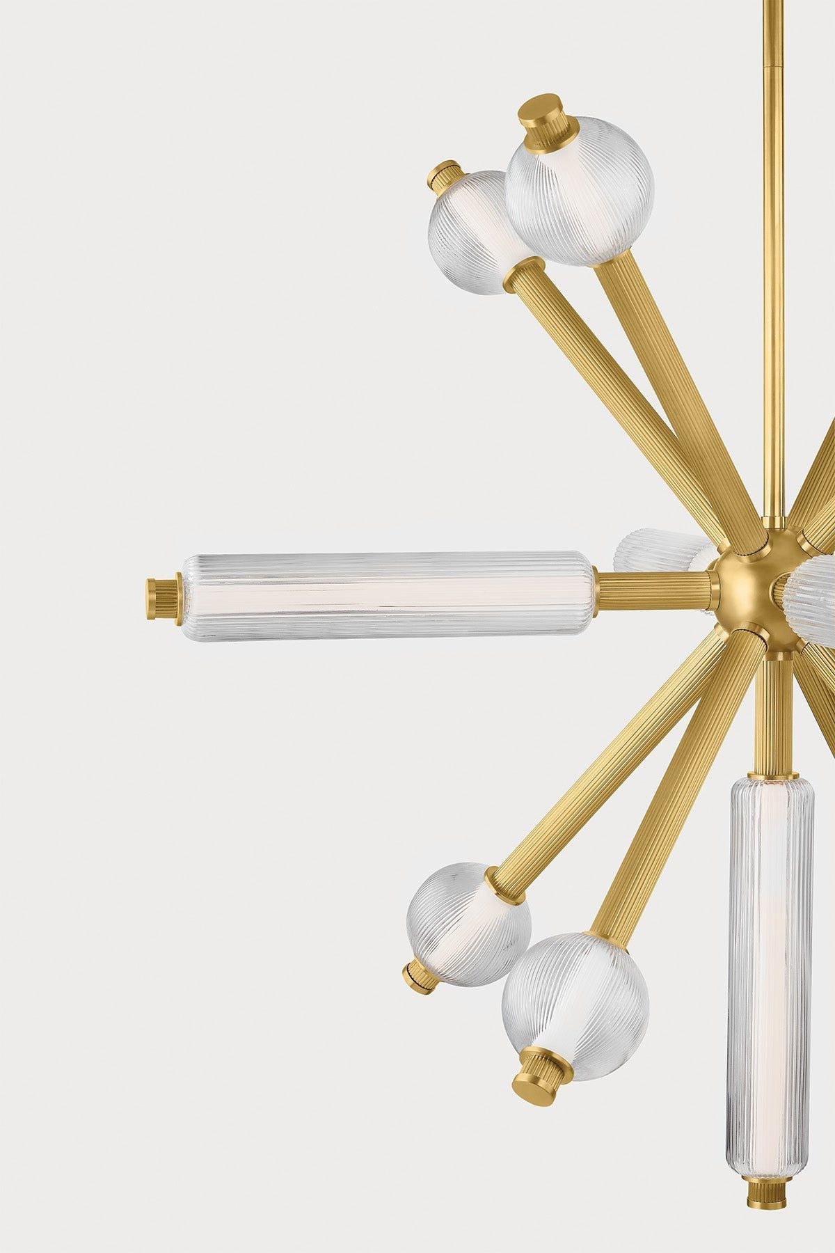 Atom 50" 13-Light. Vintage Brass Chandelier