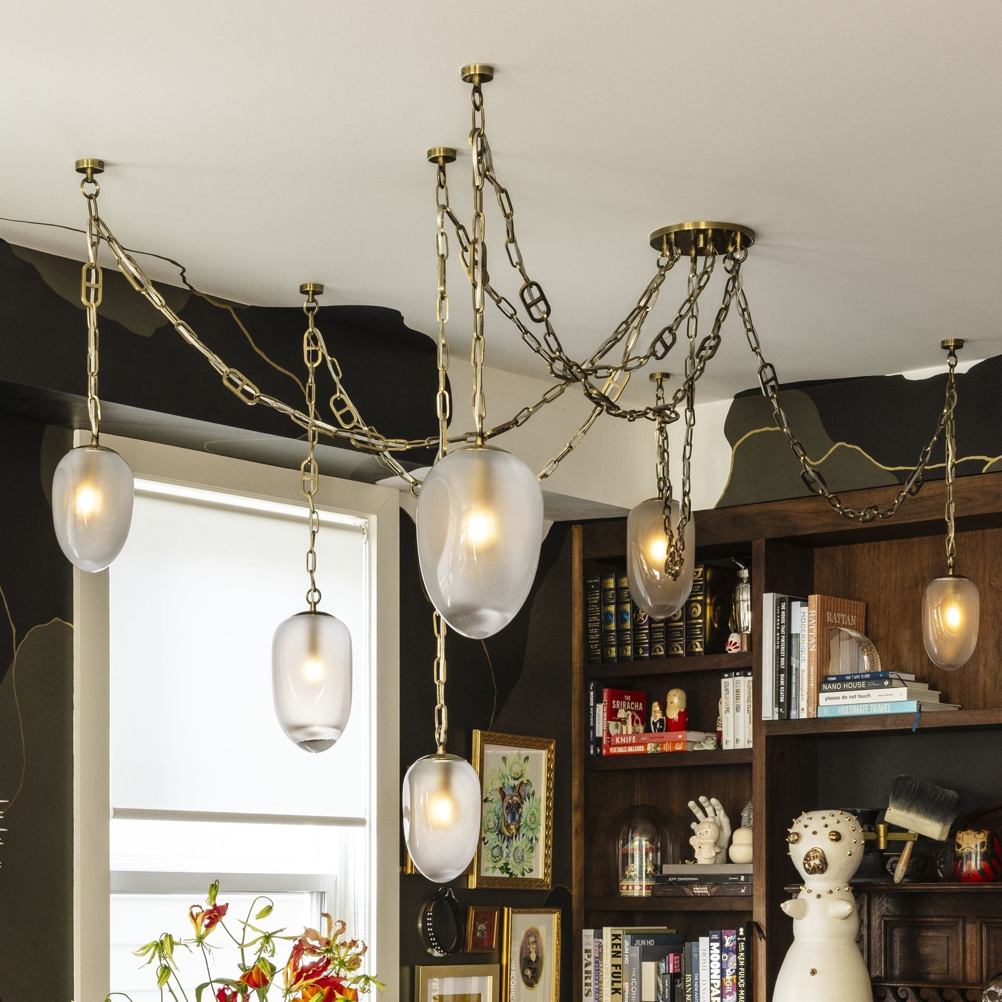 Daith 61.25" 6 Lt. Vintage Brass Chandelier