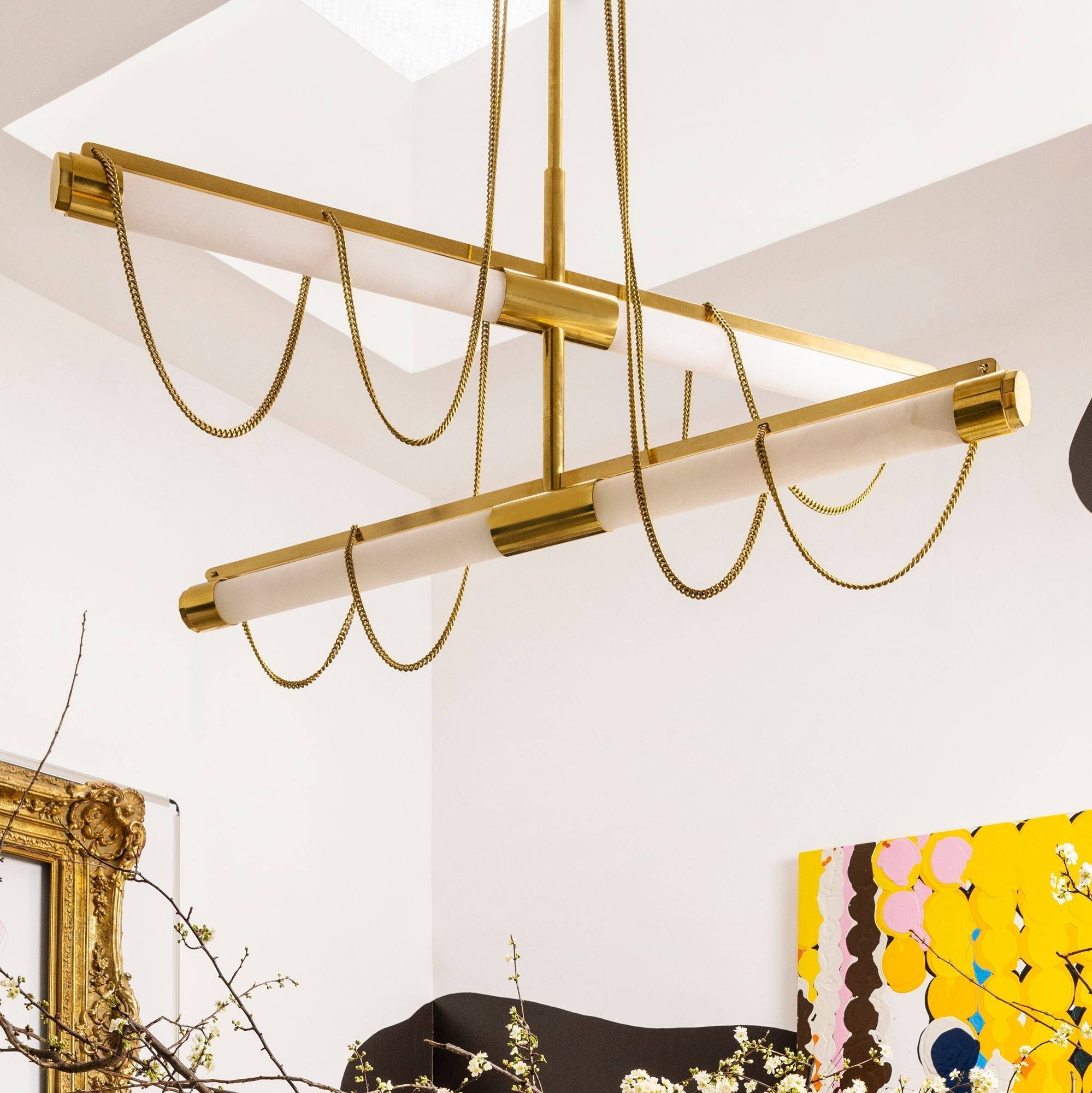 Lariat 7.75" 4-Light. Vintage Brass Chandelier