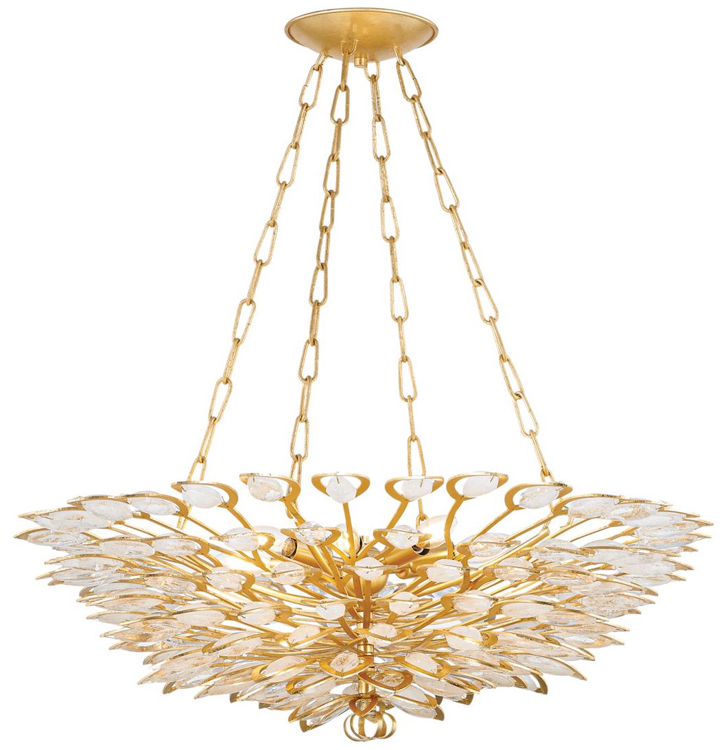 Vittoria 32 In. Gold Leaf Chandelier