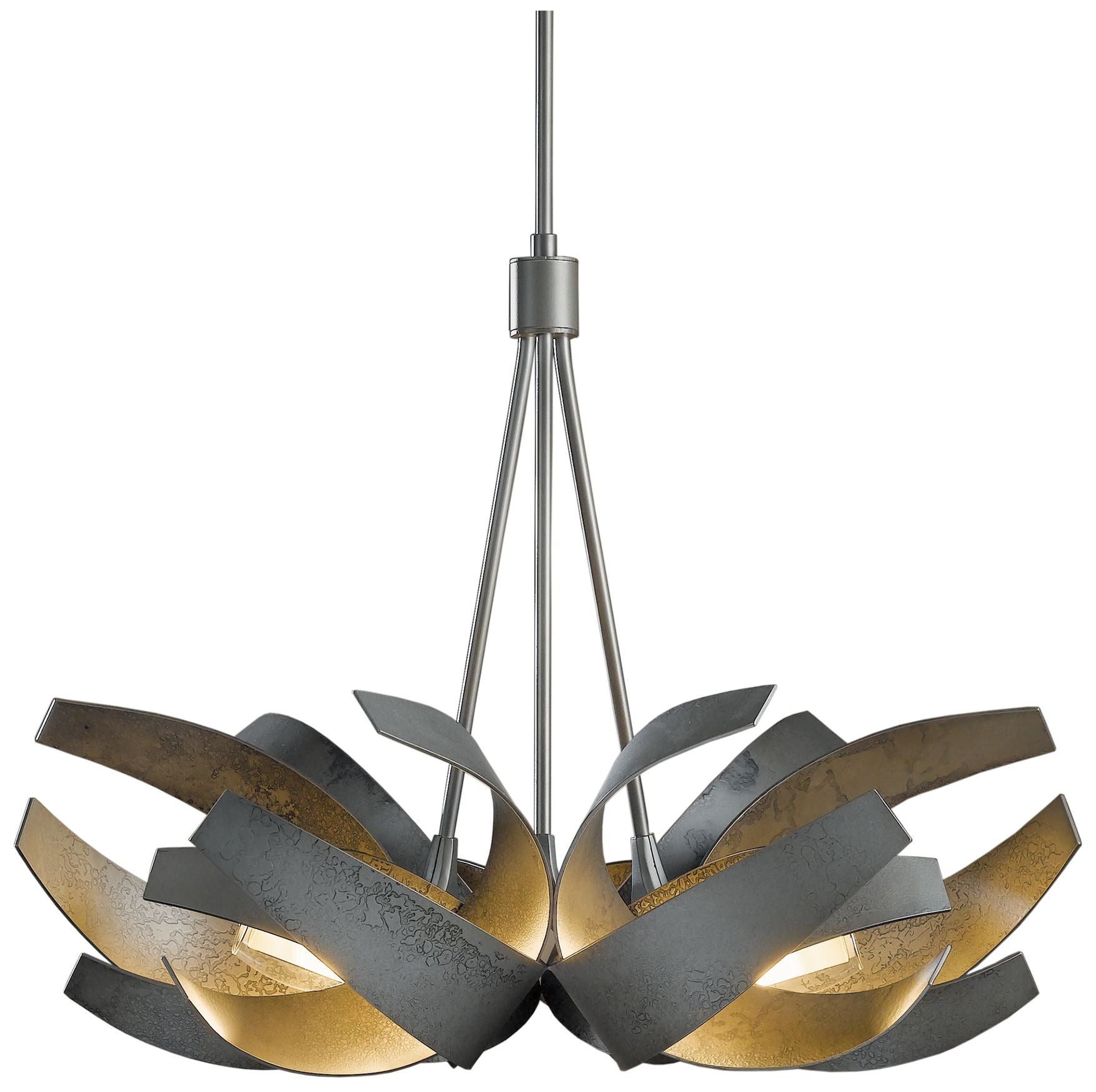 Corona 26.9" Wide Dark Smoke Pendant with Frosted Shade