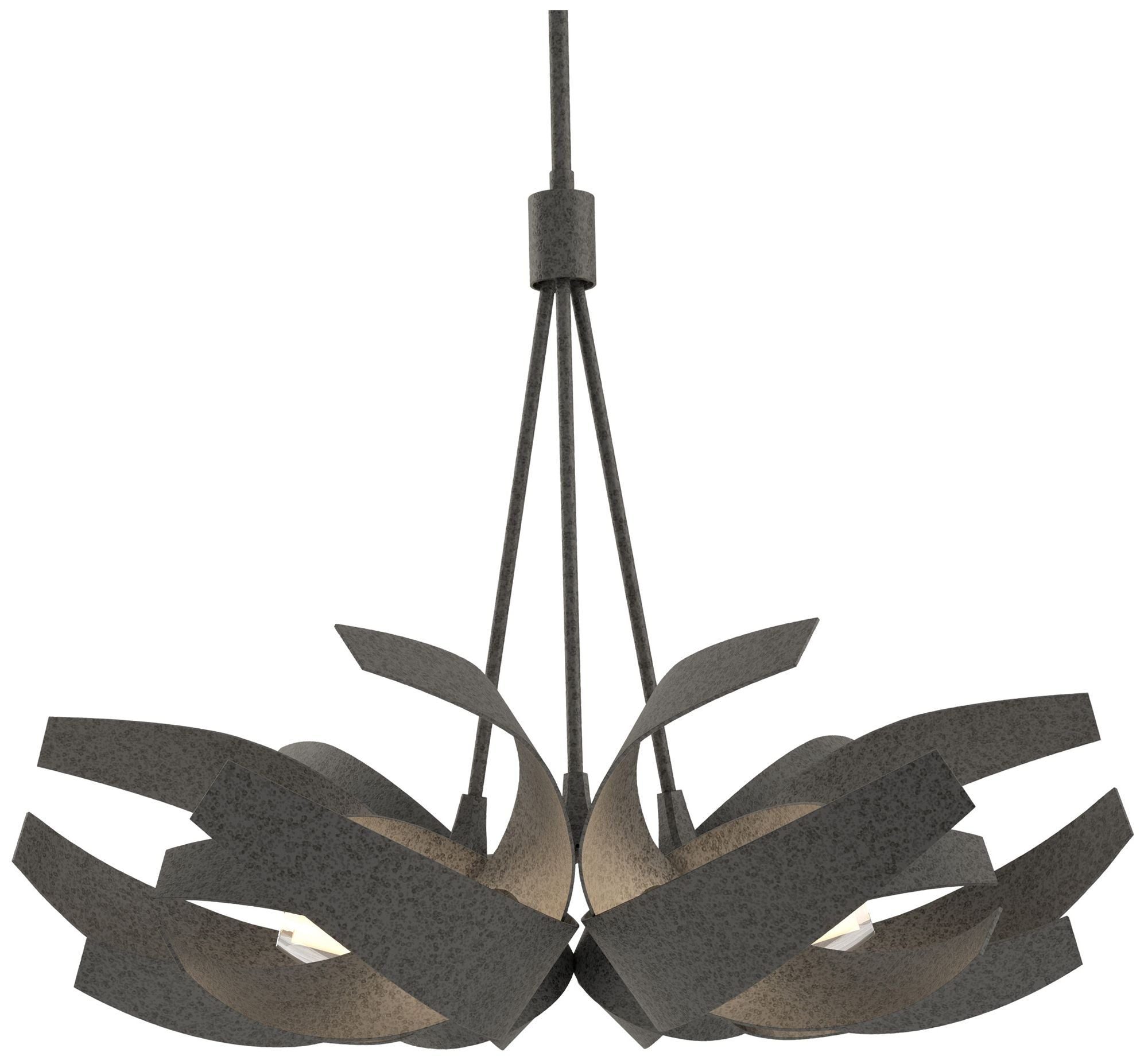 Corona Iron Clear Frosted Chandelier