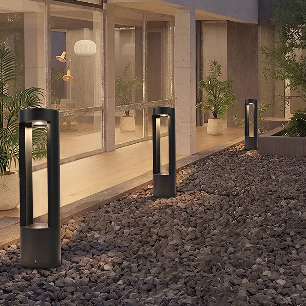 Creative Hollow Cylindrical Shaped LED Lamp Post Lights Exterior Lights, outdoor light, detail angle 2, Tianguang Select