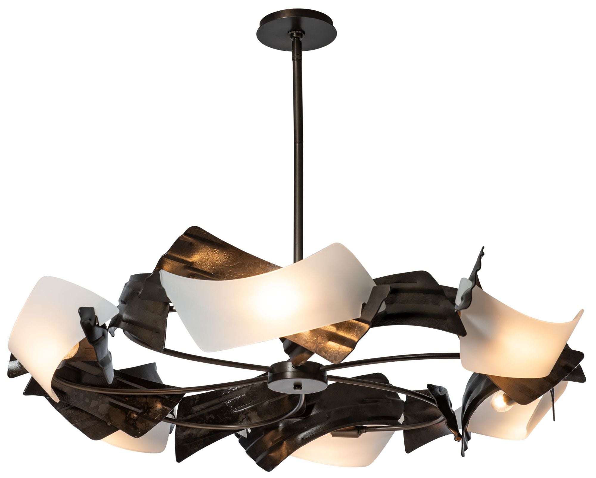 Crest 6-Light Dark Smoke Circular Chandelier