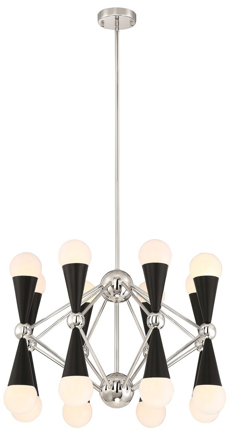 Crosby 16-Light 26-Inch Geometric Polished Chandelier