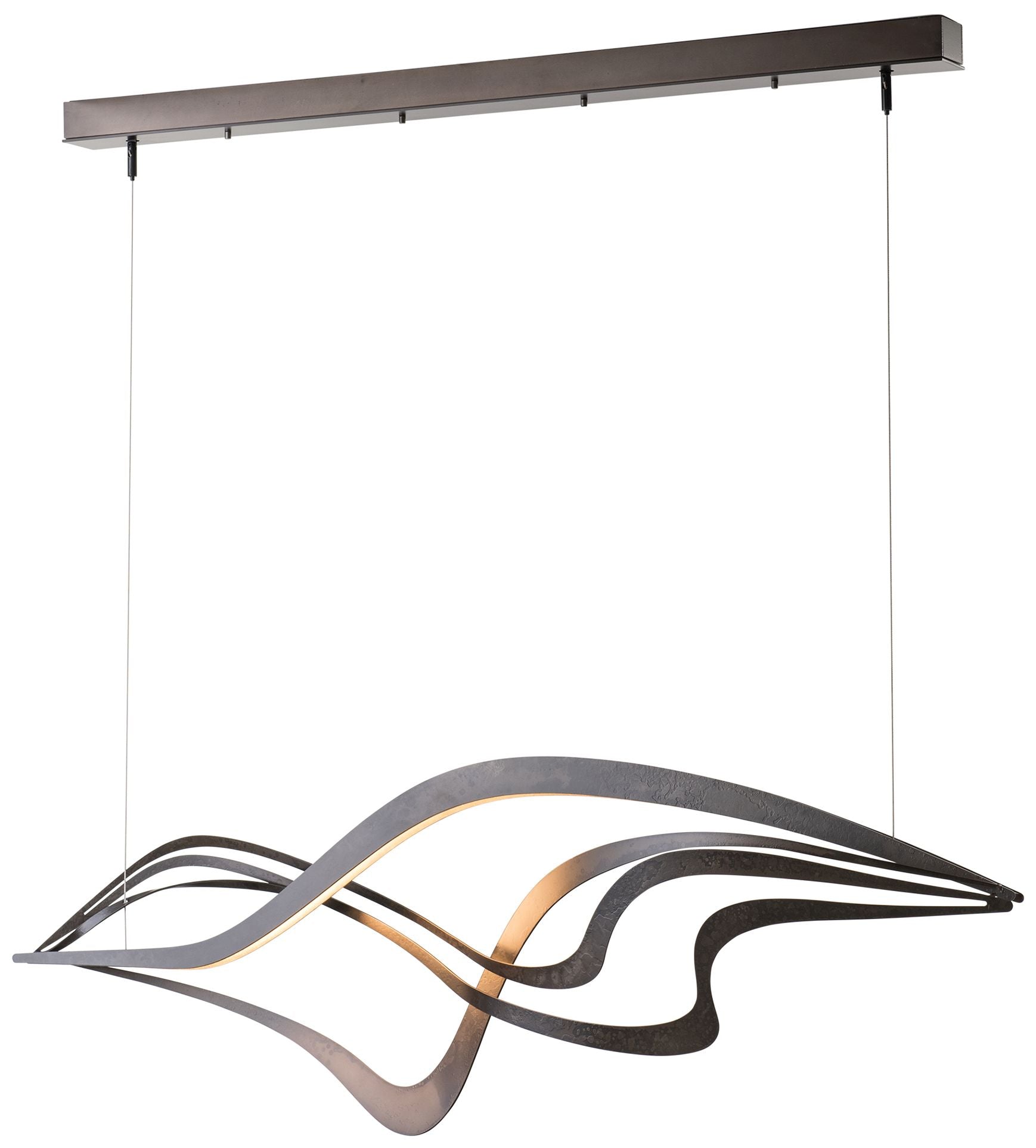 Crossing Waves Dark Smoke LED Chandelier