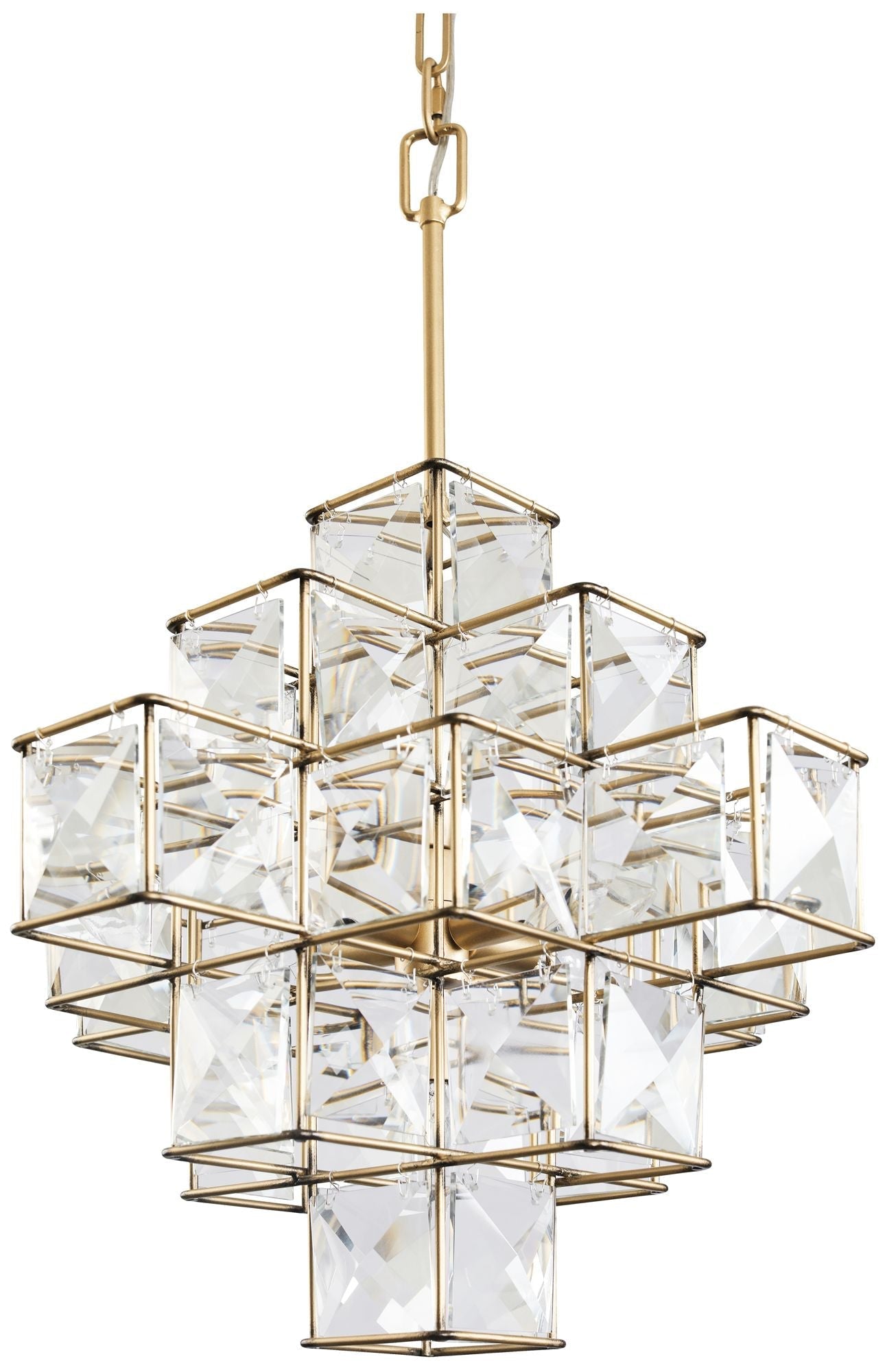 Cubic 6-Light Calypso Gold Chandelier