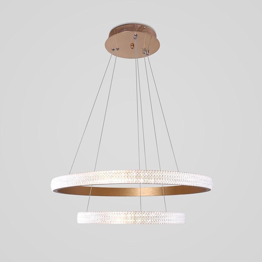 Circle Dining Room Chandelier Aluminum Acrylic Kitchen