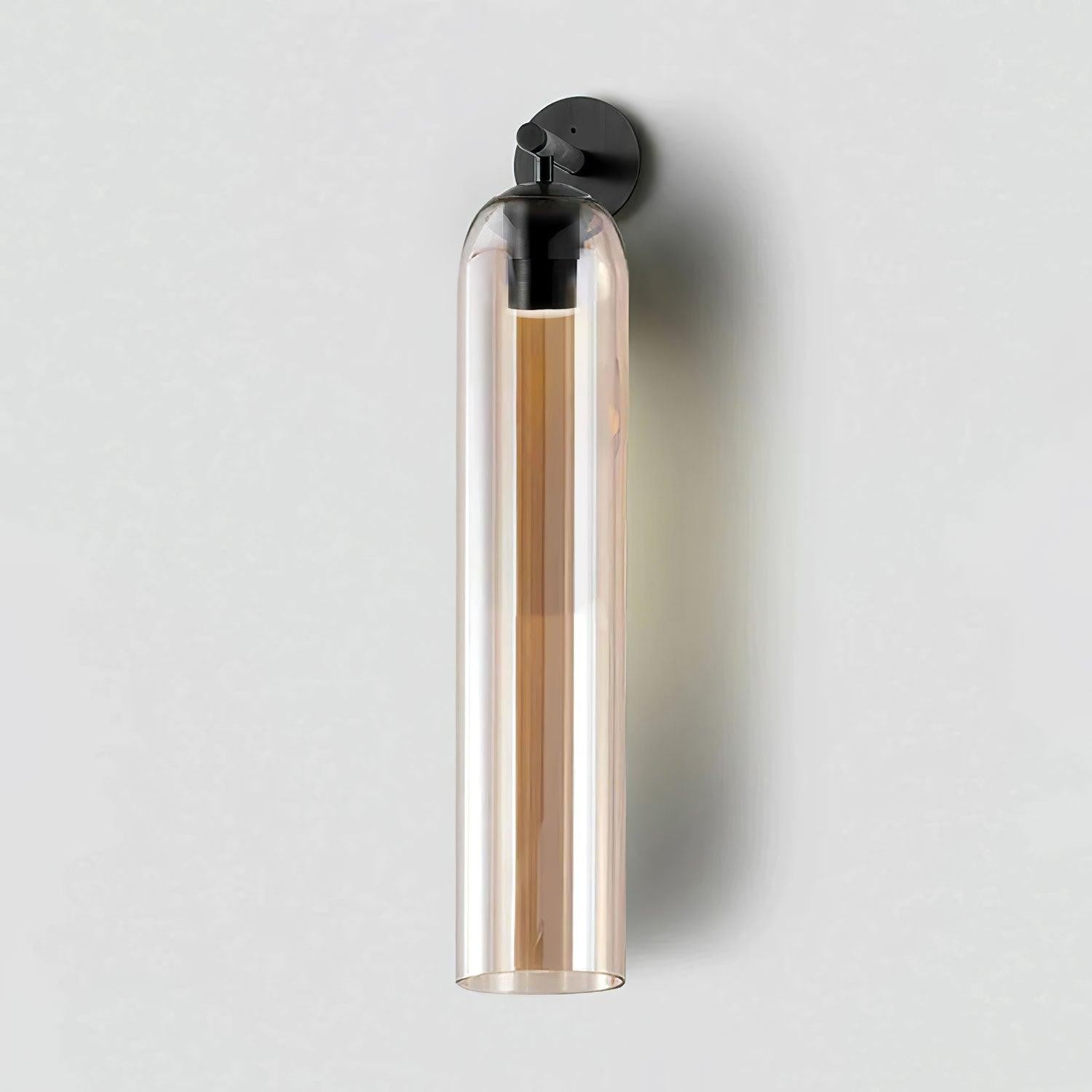 Cylindrical Art Glass Wall Light