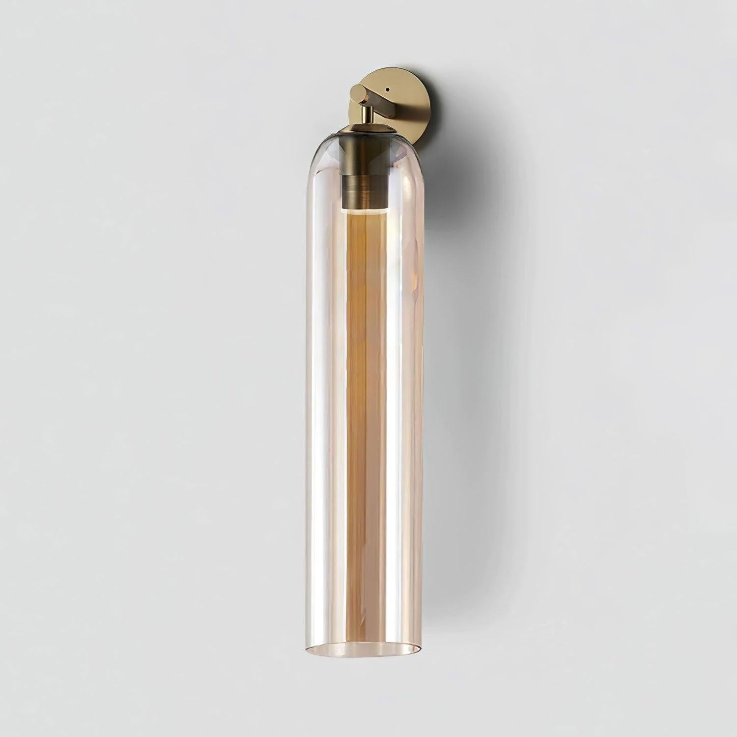 Cylindrical Art Glass Wall Light