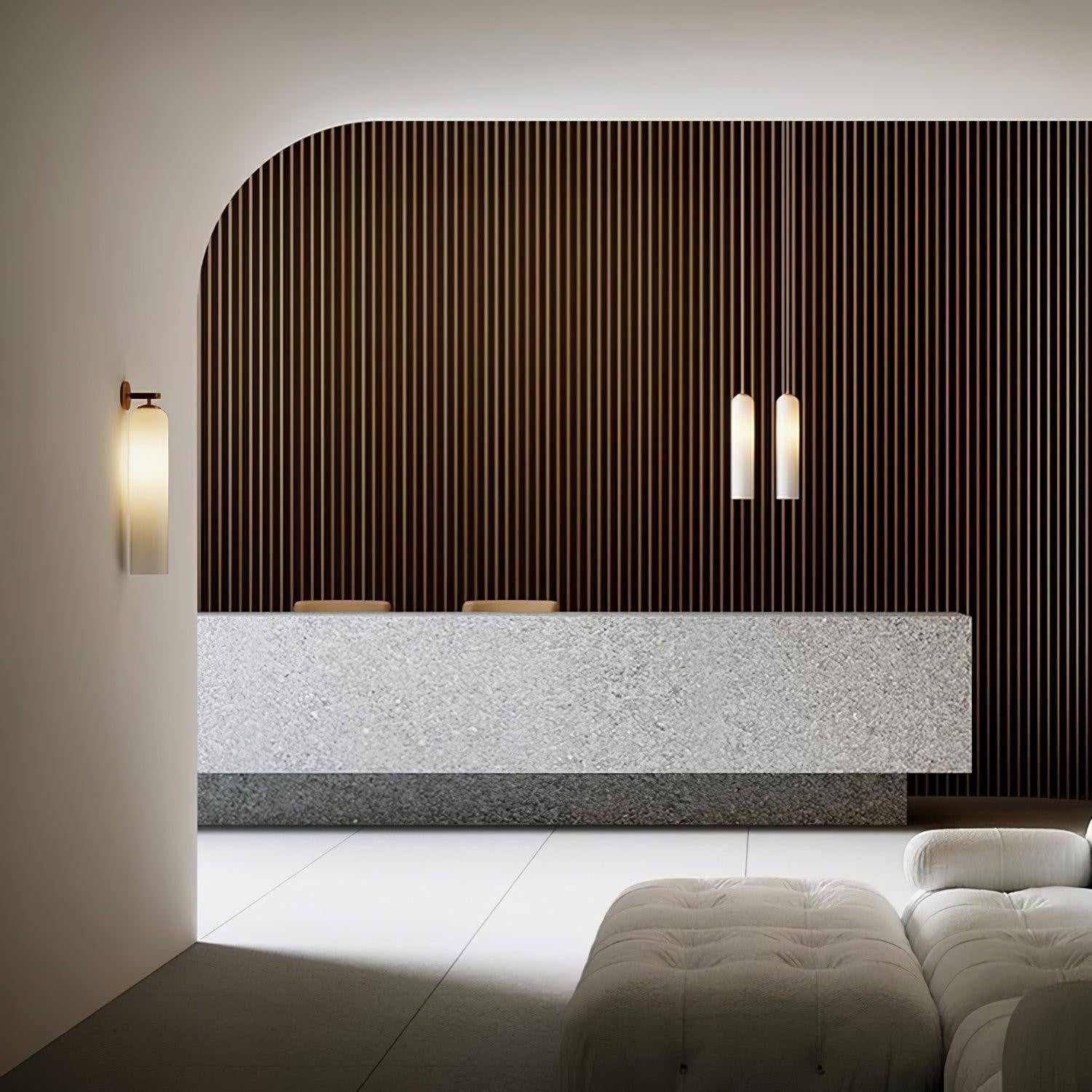 Cylindrical Art Glass Wall Light