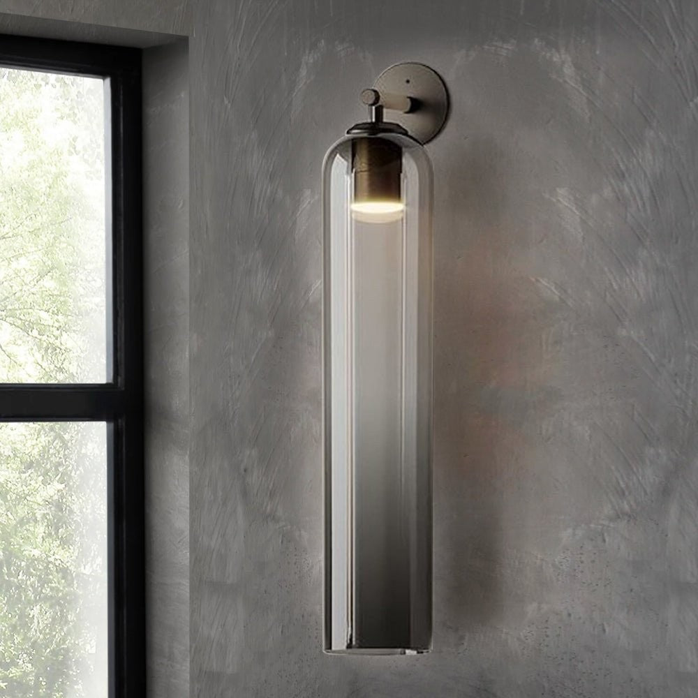 Cylindrical Art Glass Wall Light