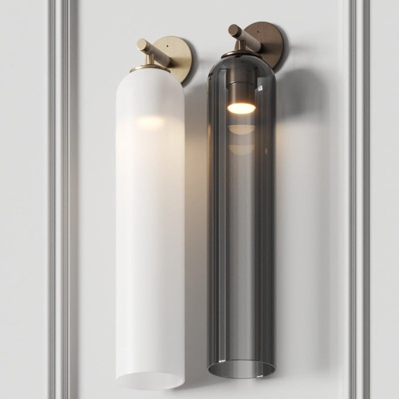 Cylindrical Art Glass Wall Light