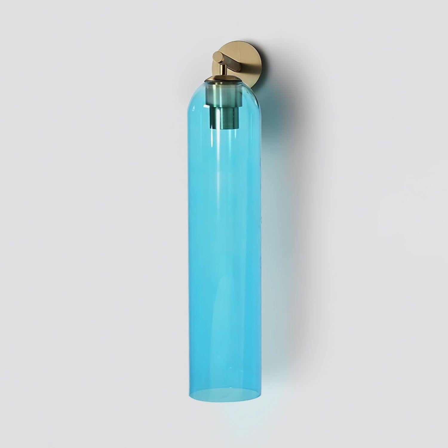 Cylindrical Art Glass Wall Light