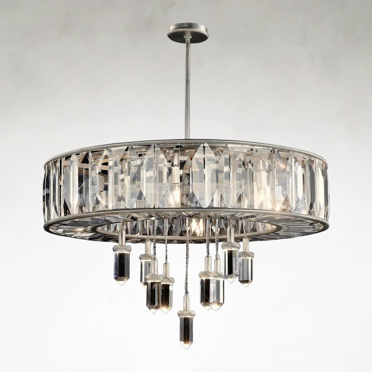 Bardots 17-Light 42.5-Inch Champagne Silver Ceiling Chandelier