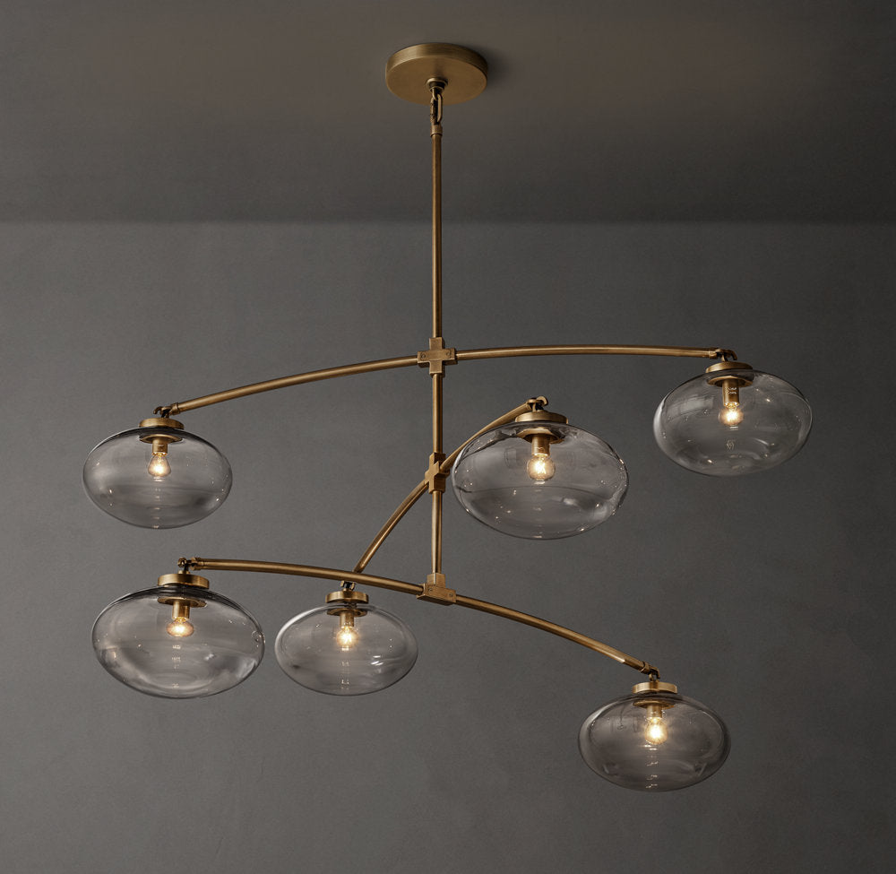 glass chandelier shown as a main product image for dining rooms